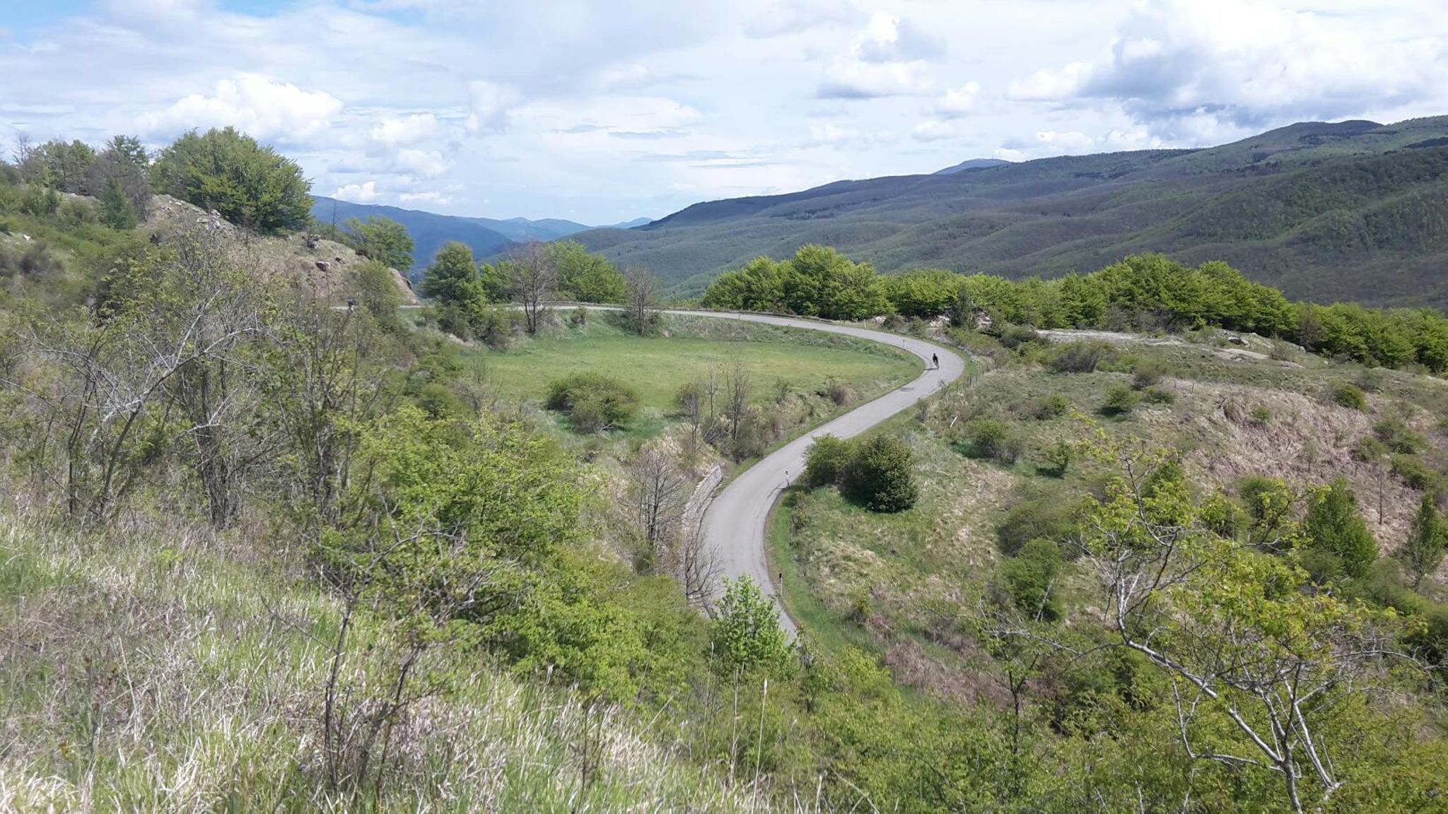 Die Abfahrt vom Passo della Cappelletta