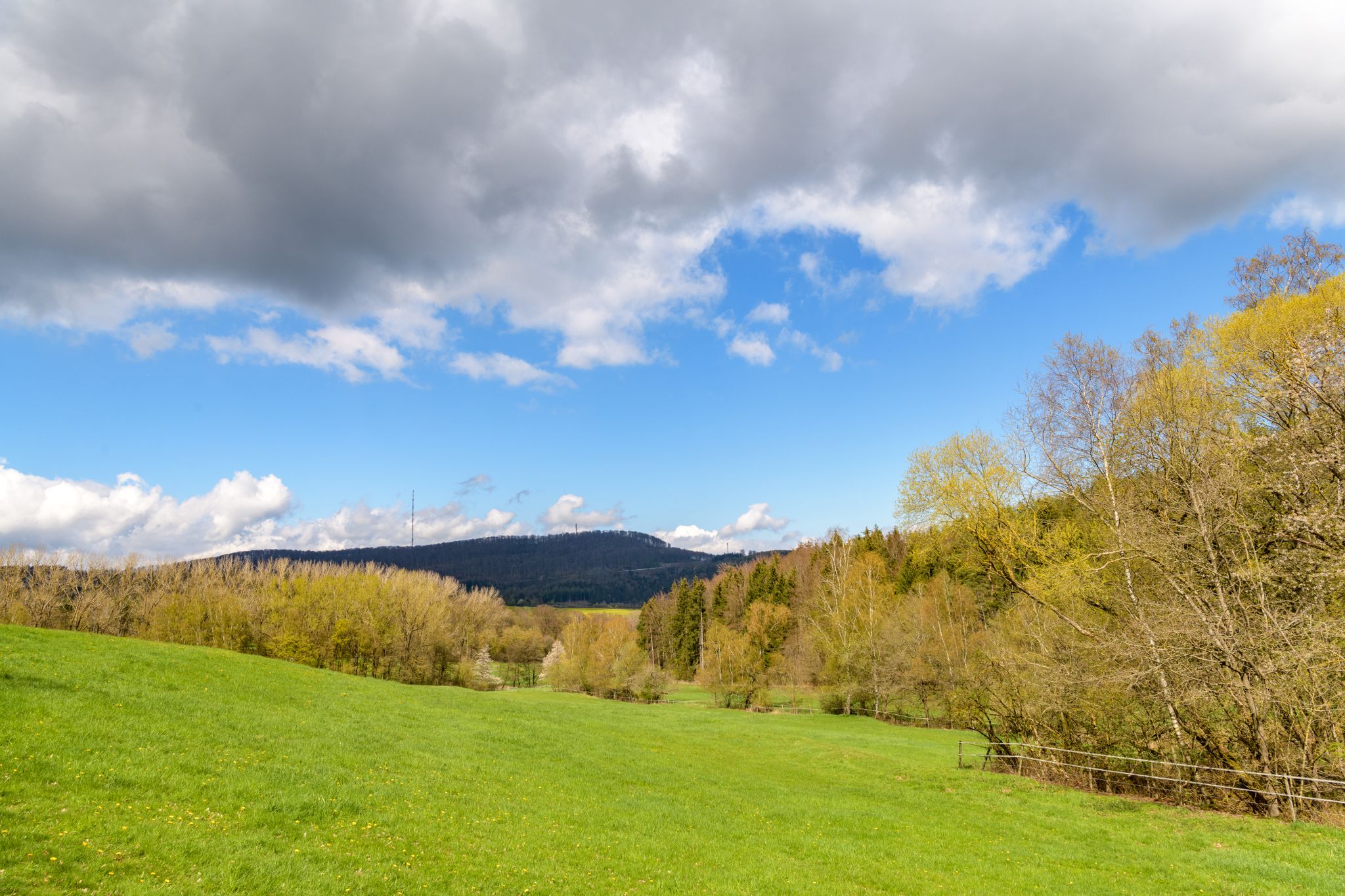 Blick bis zum Sendemast Rimberg