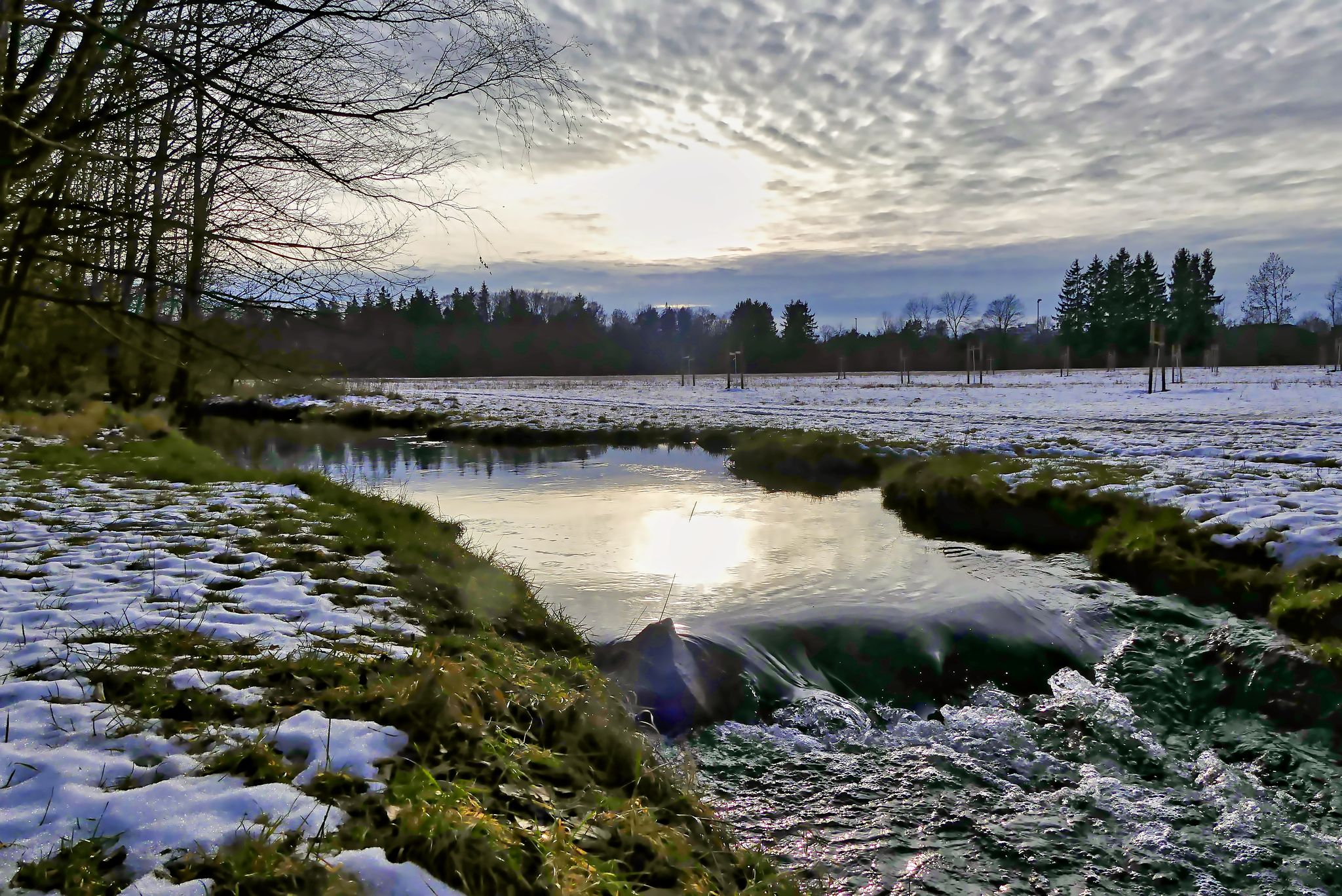 erste Abendstimmung am Stempflebach