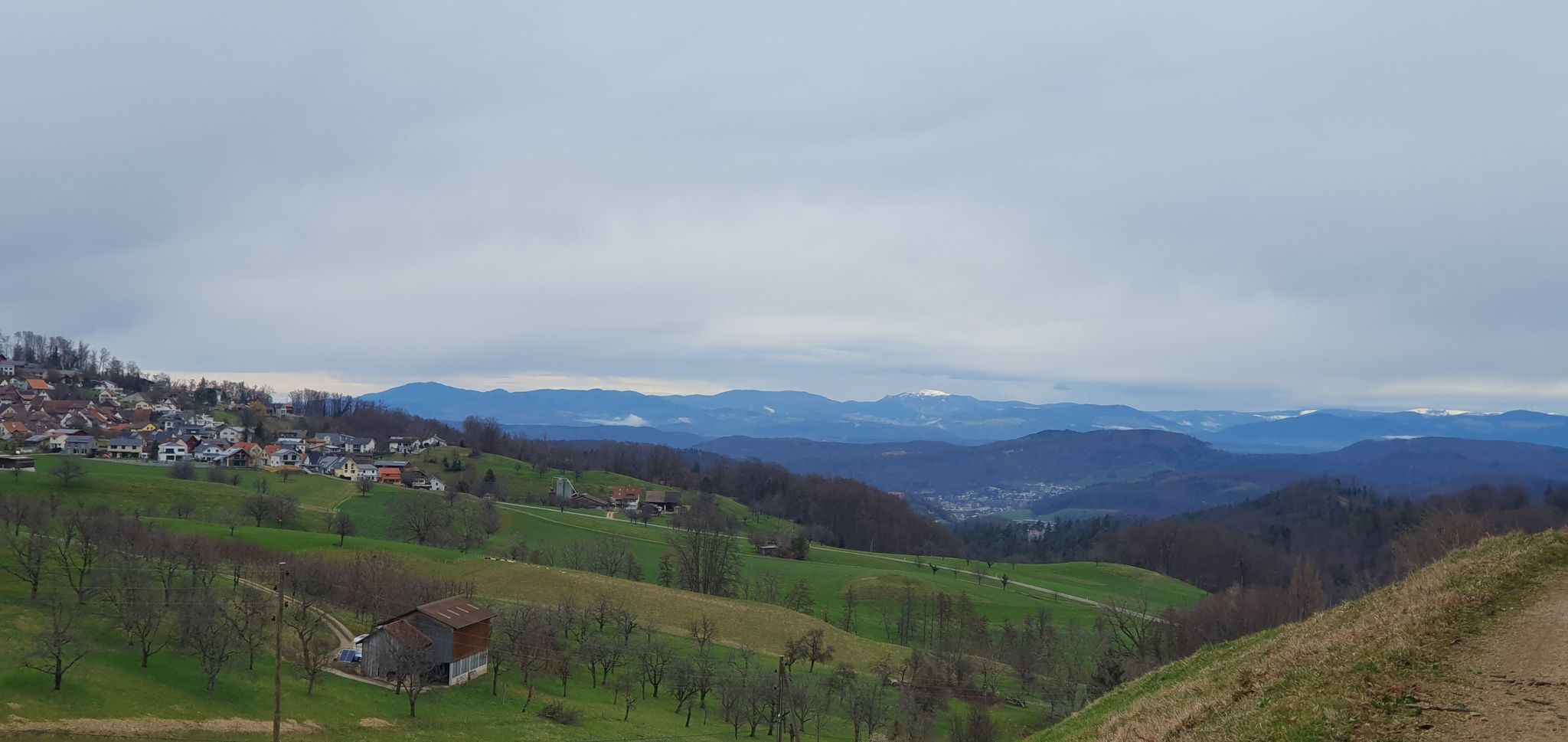 Panorama Richtung Belchen/Blauen/Feldberg im Schwarzwald
