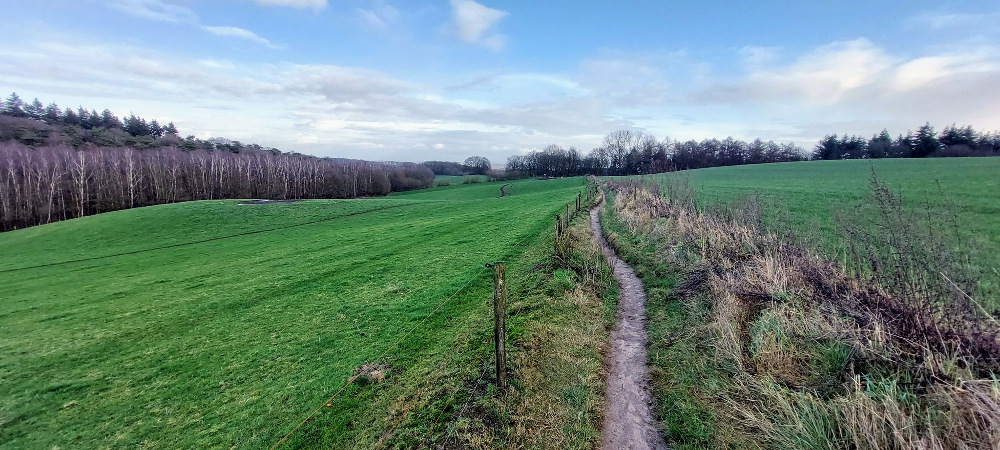 Sterk glooiend mooi landschap