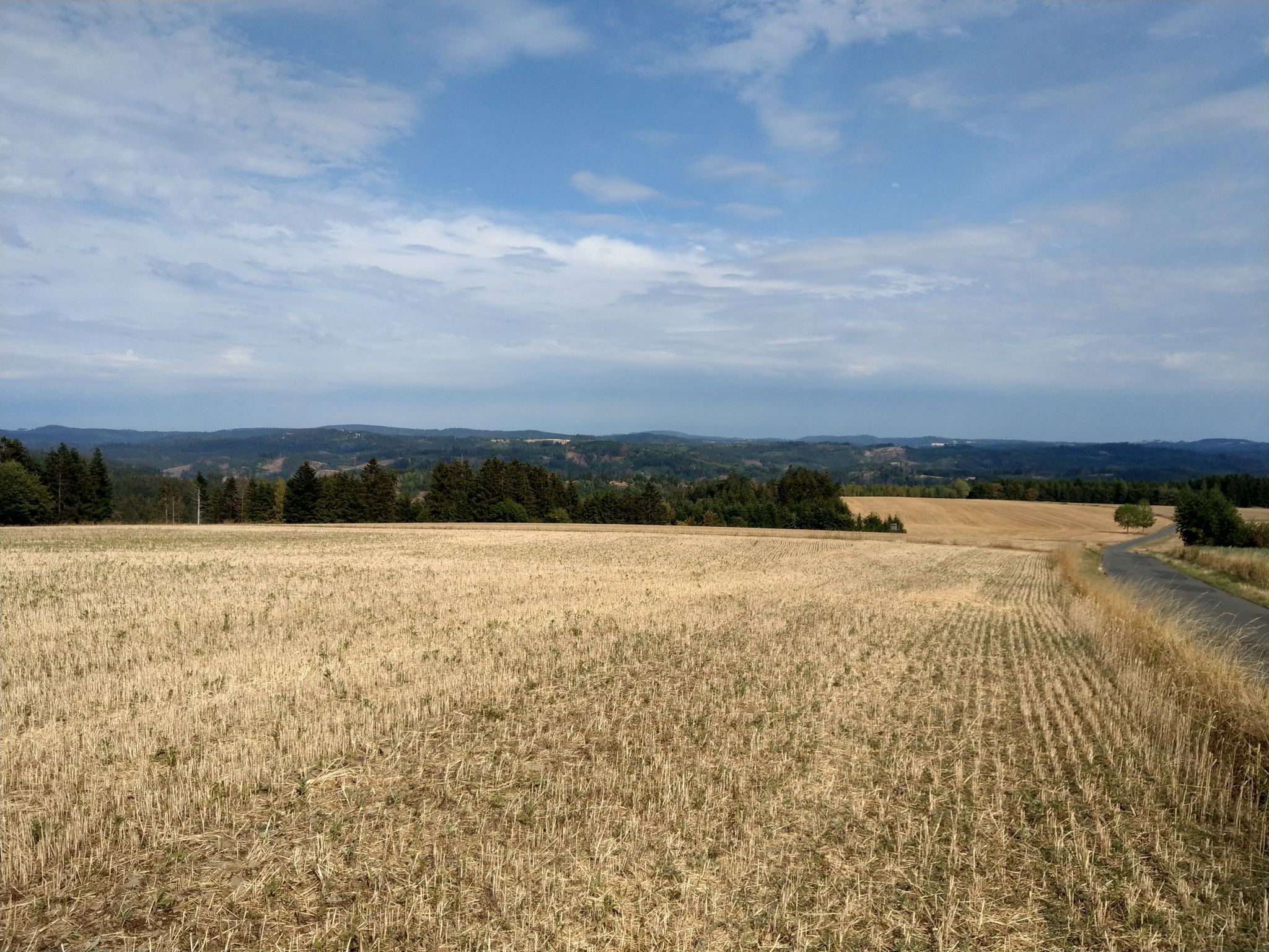 Ausblick von Tempenberg auf die Steinwiesener Höhen