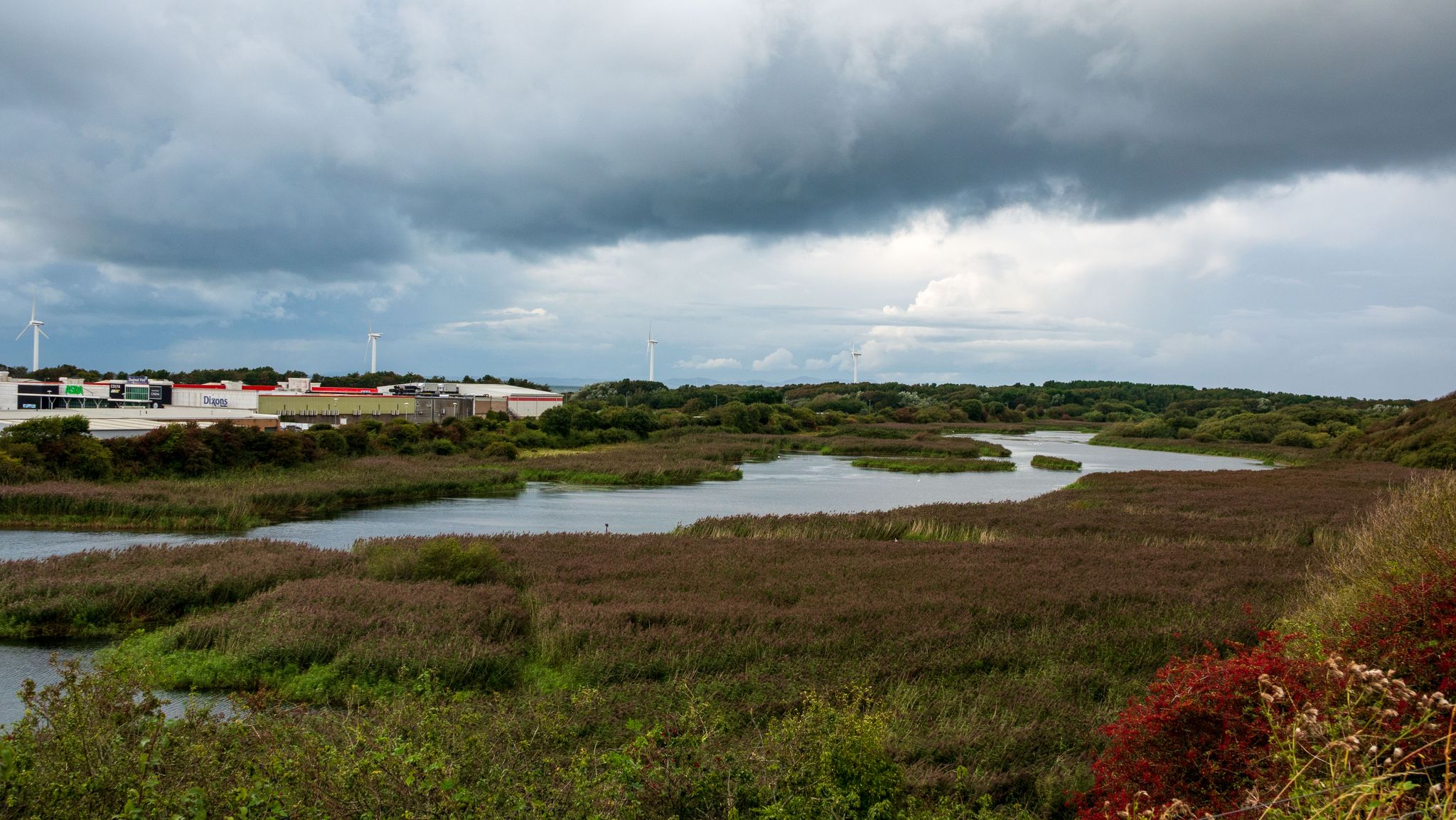 Uitzicht op natuurreservaat Siddick Ponds
