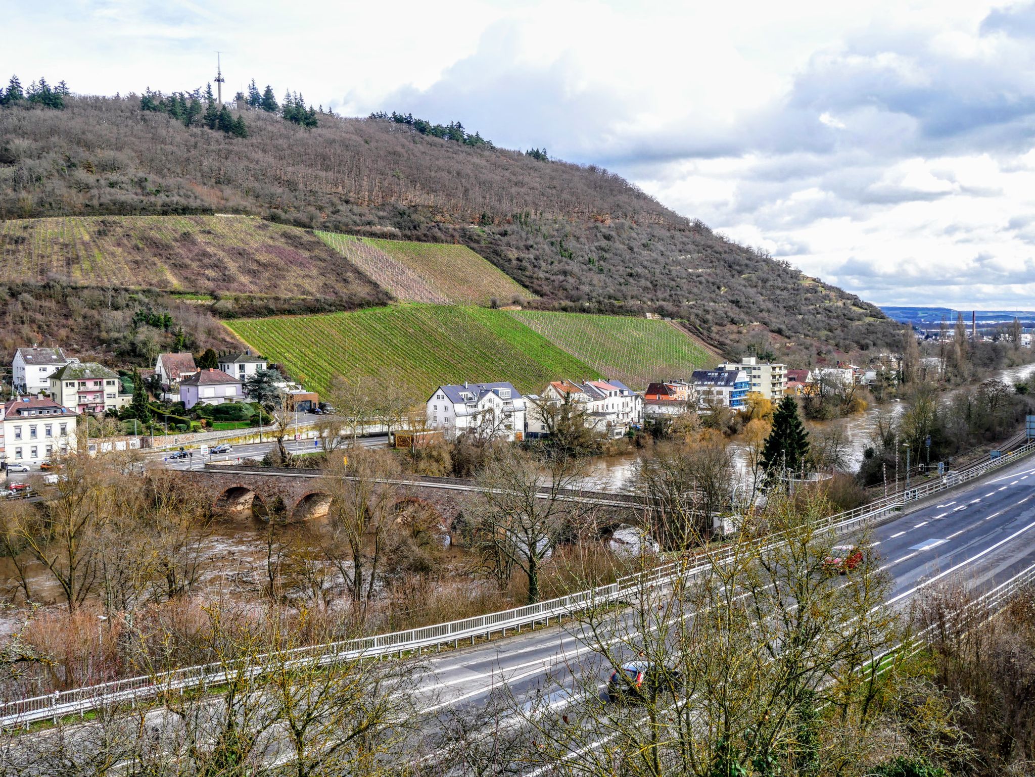 Blick zur Drususbrücke