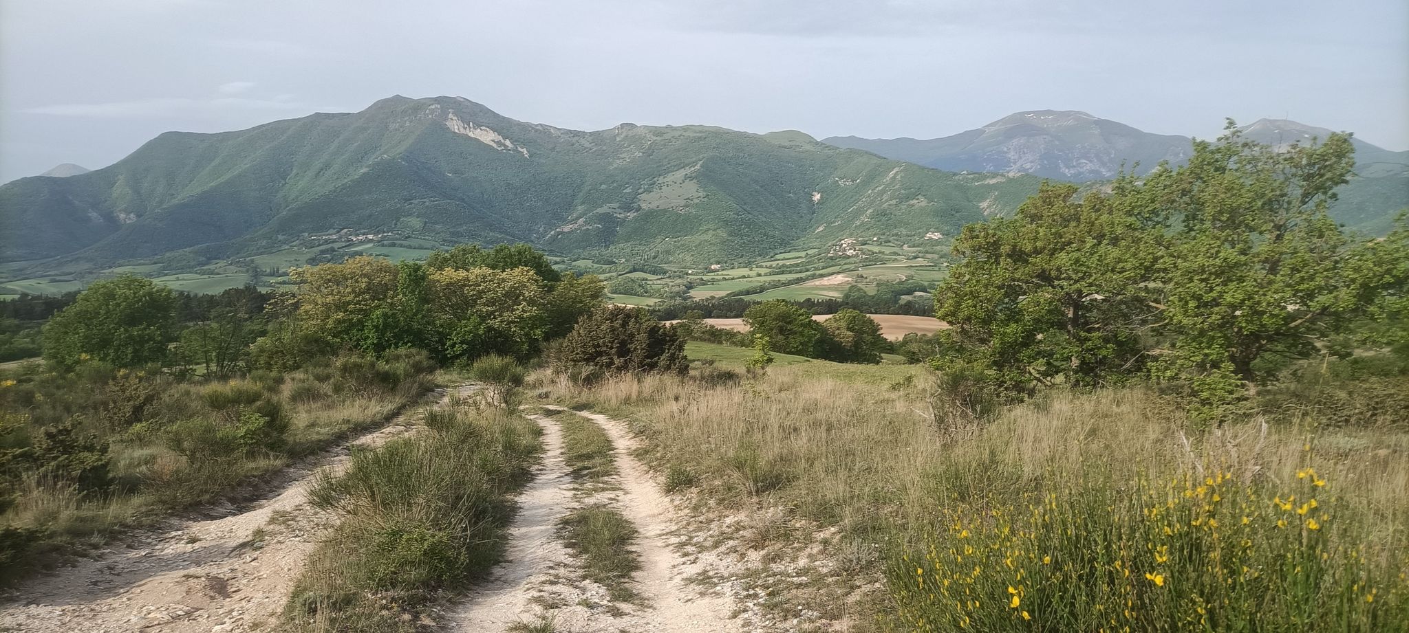 Vista sul monte Strega e massiccio del Catria