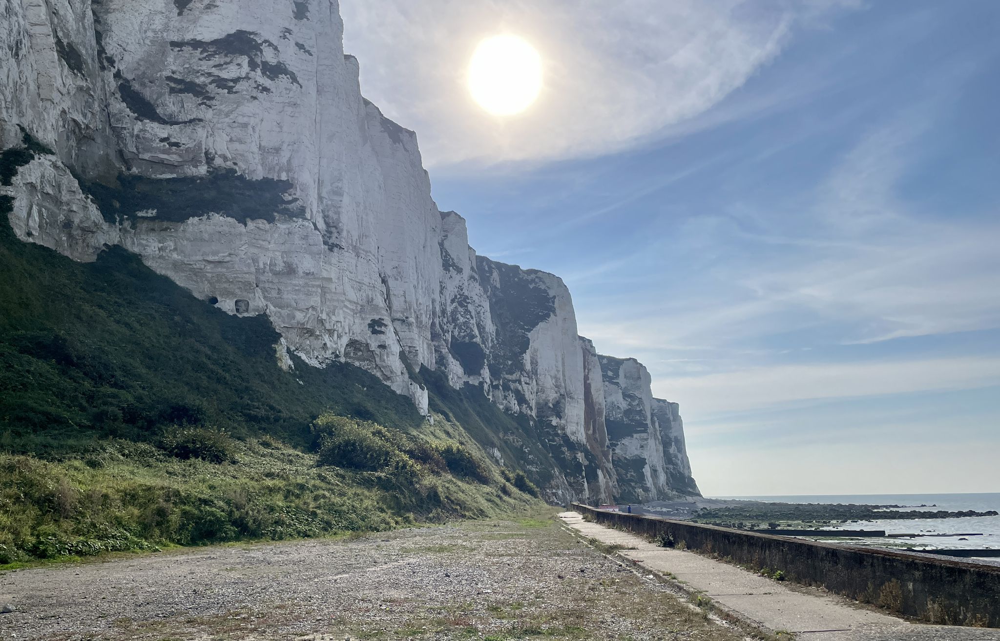 in Le Trèport auf der Uferpromenade nach gut einer Stunde angekommen