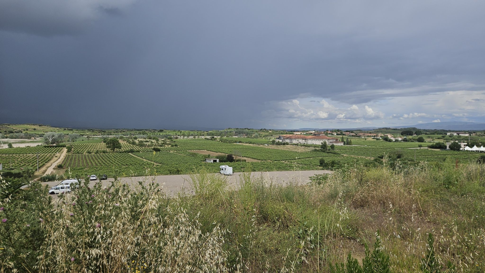 Ausblick Richtung Laguna, Wetter sehr düster...