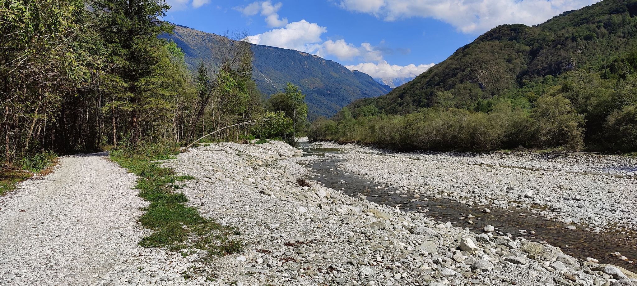 Il fiume Natisone poco prima di rientrare in Italia