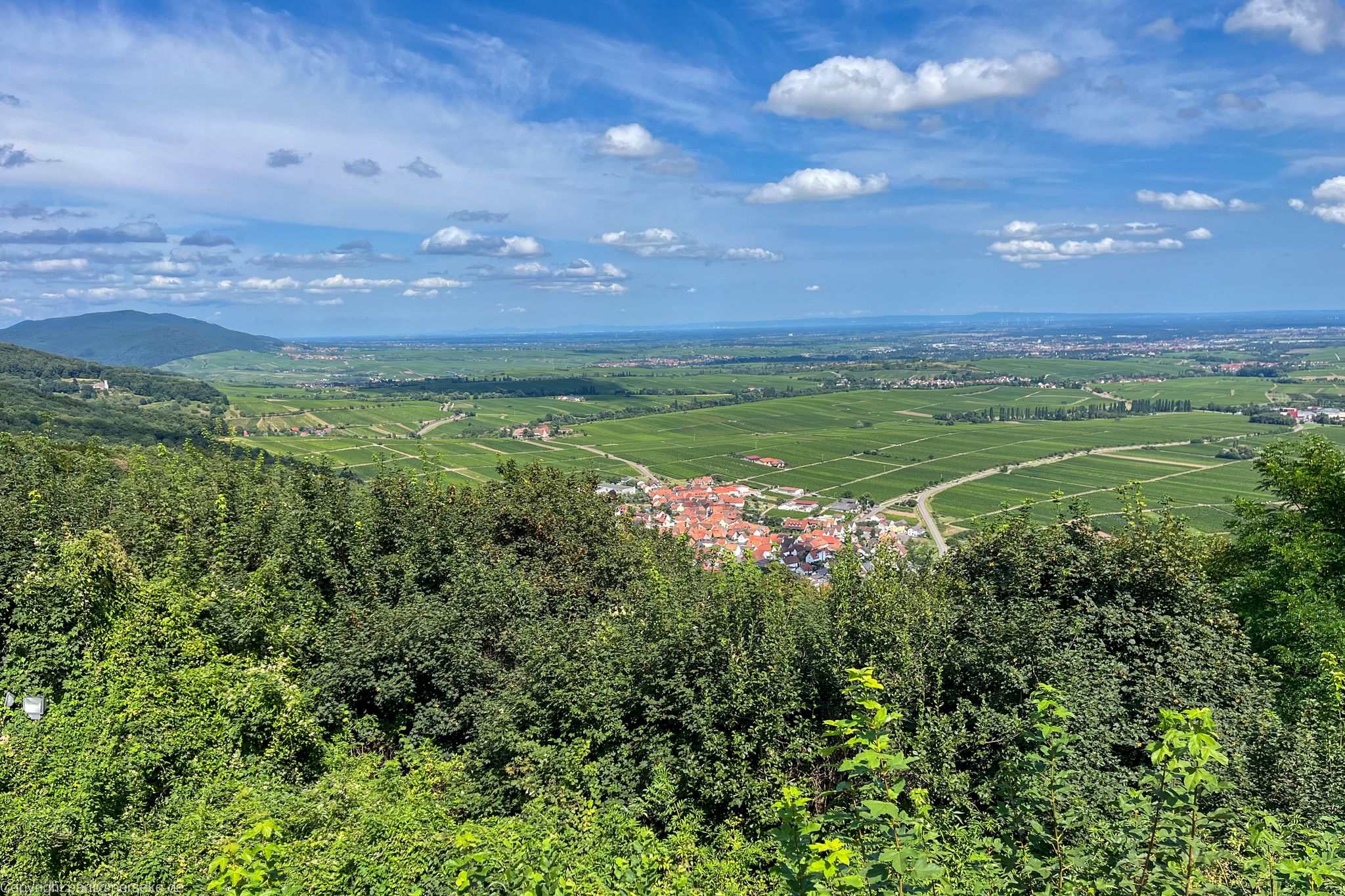 Blick von der Madenburg nach Eschbach
