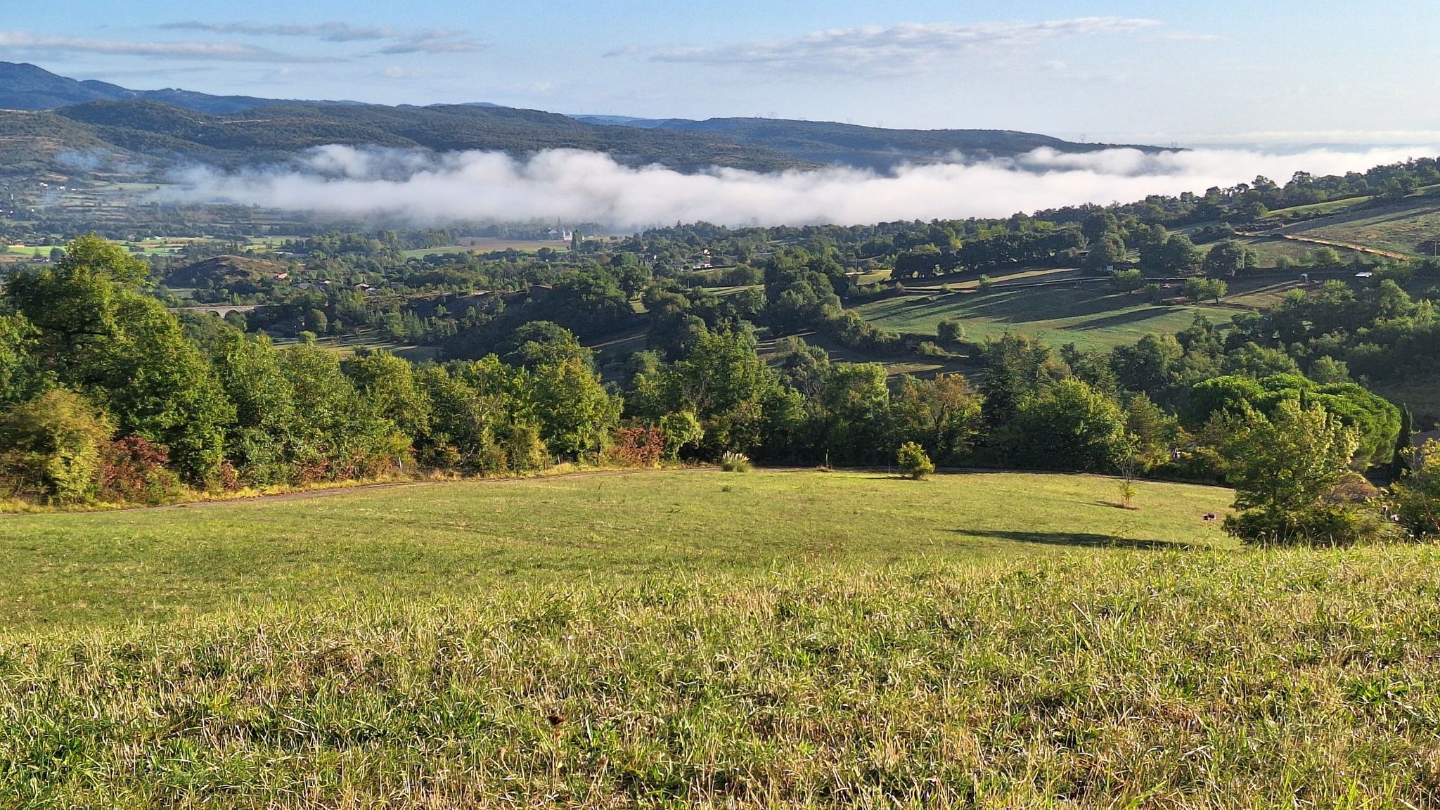 St-Bauzile. Vue sur la vallée de La Payre.