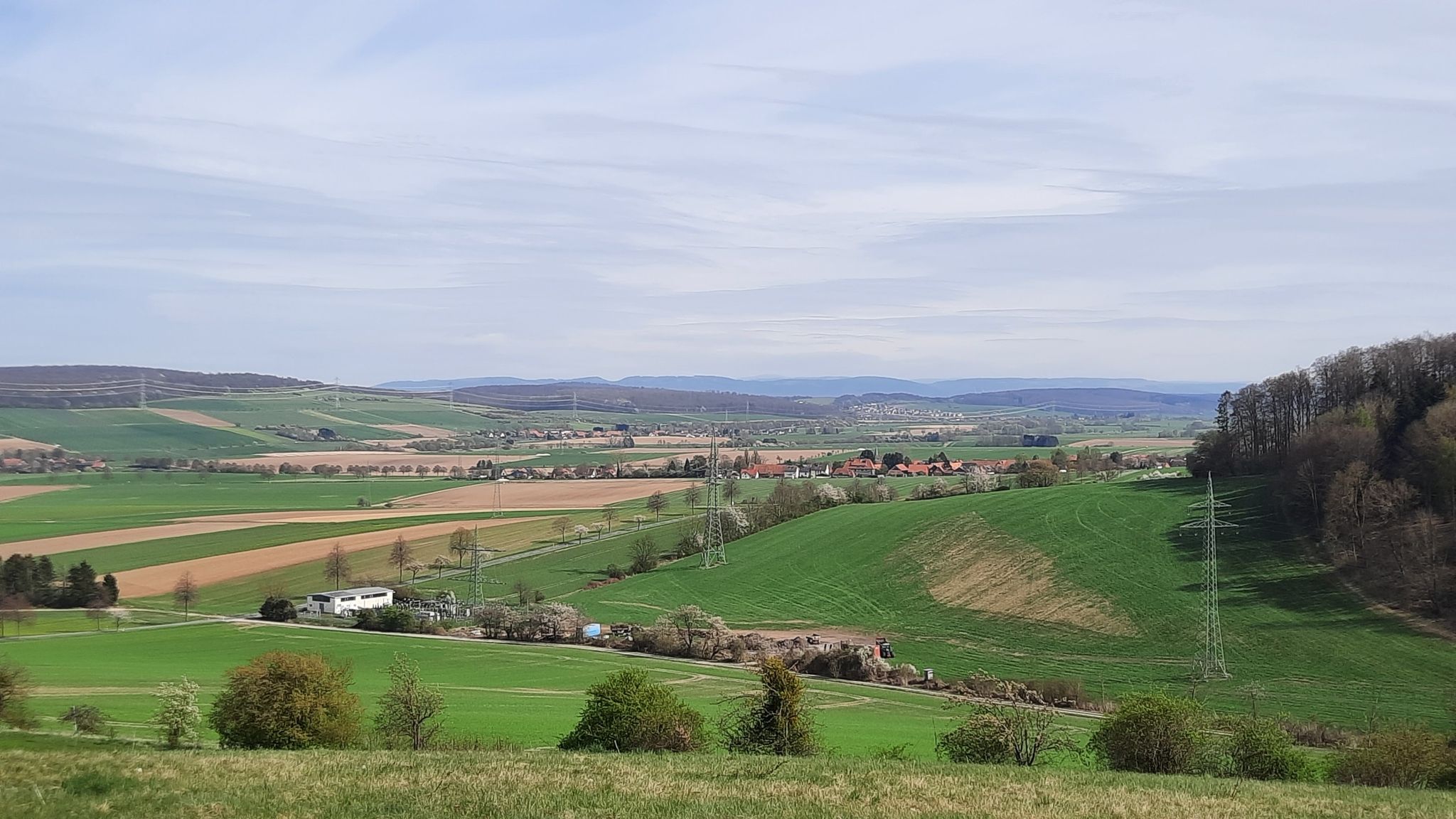 Blick von der Irmenseule Richtung Lamspringe