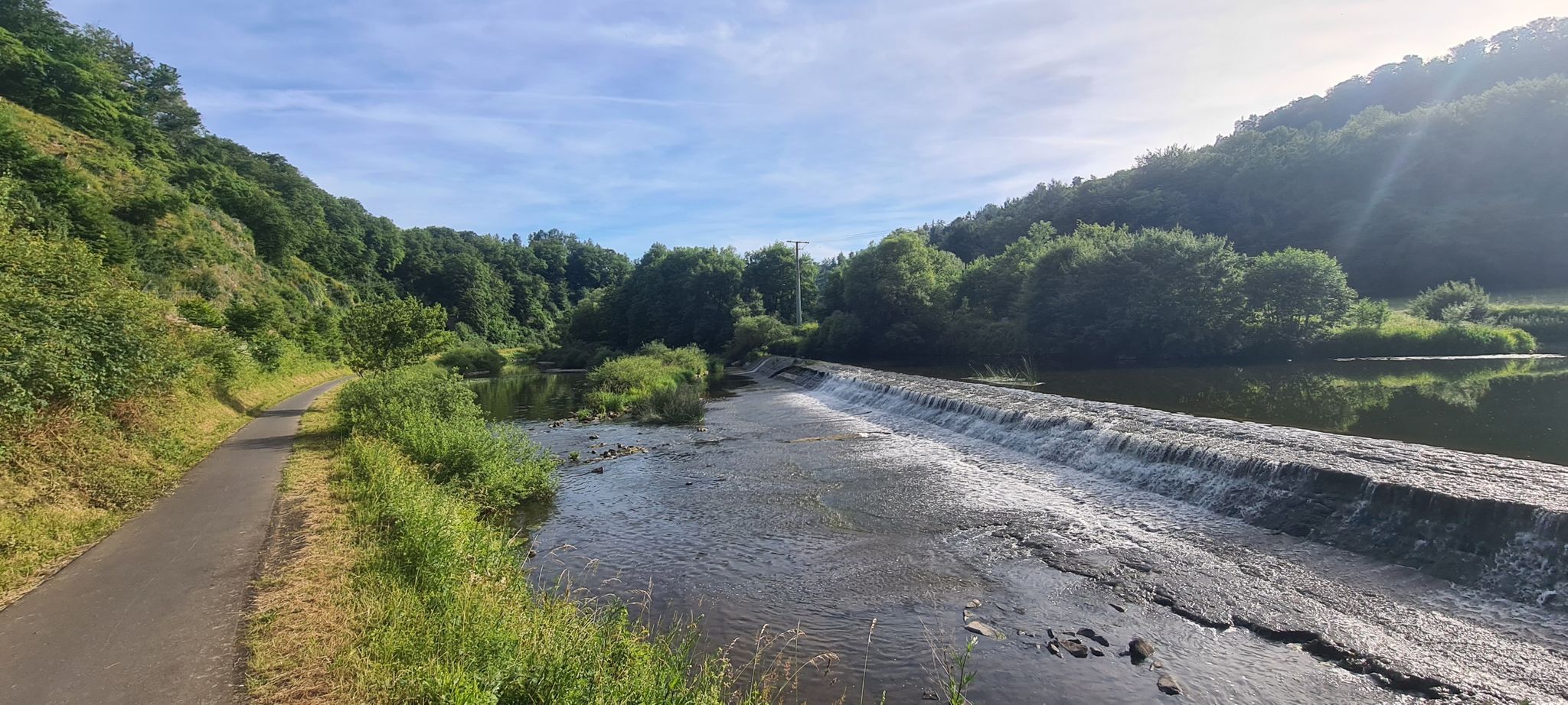 Das Wehr der Schleuse Kirschhofen