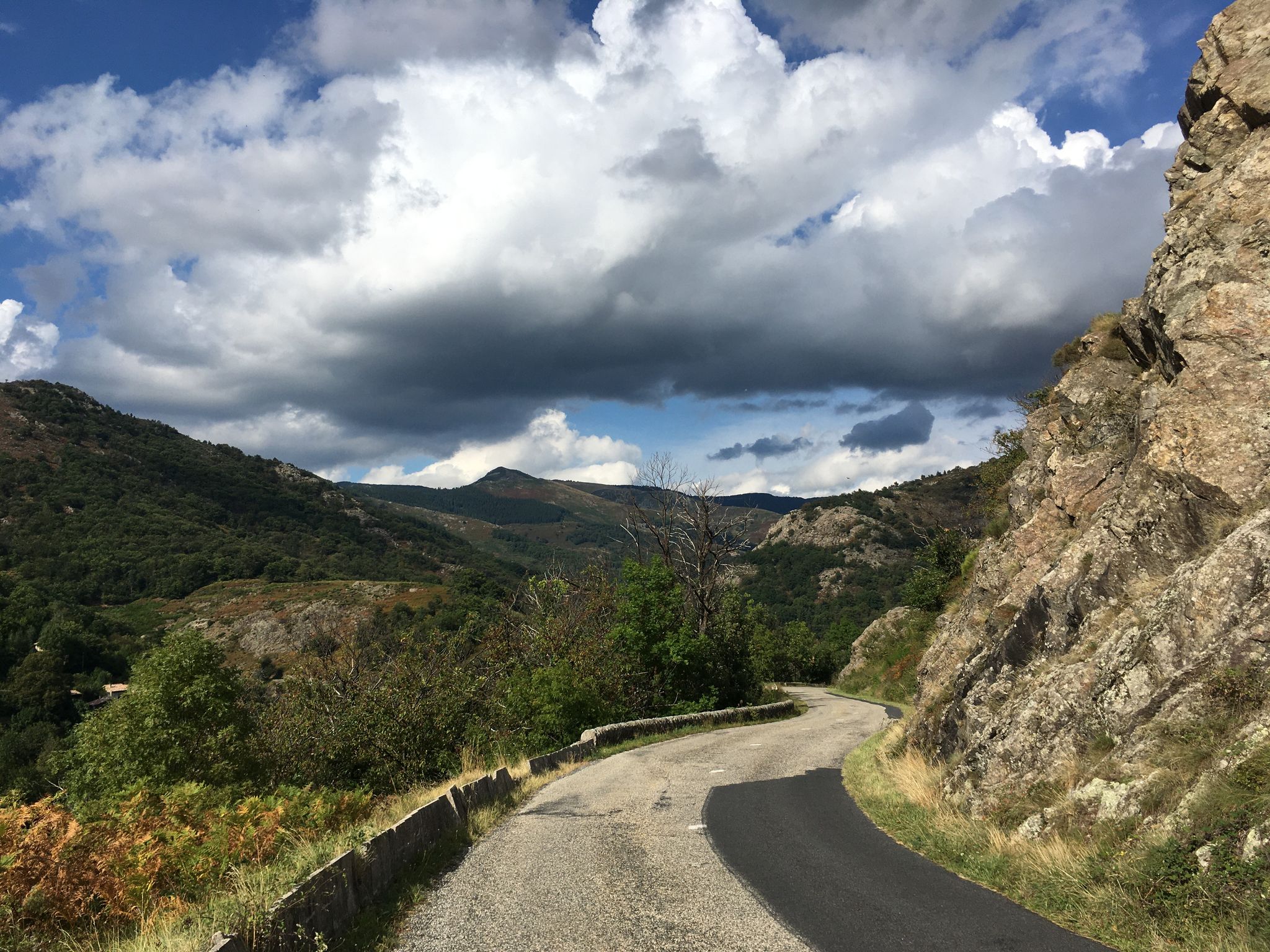 Climb to Col de Genestelle from Antraigues-sur-Volane.