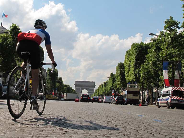 Route best sale velo paris