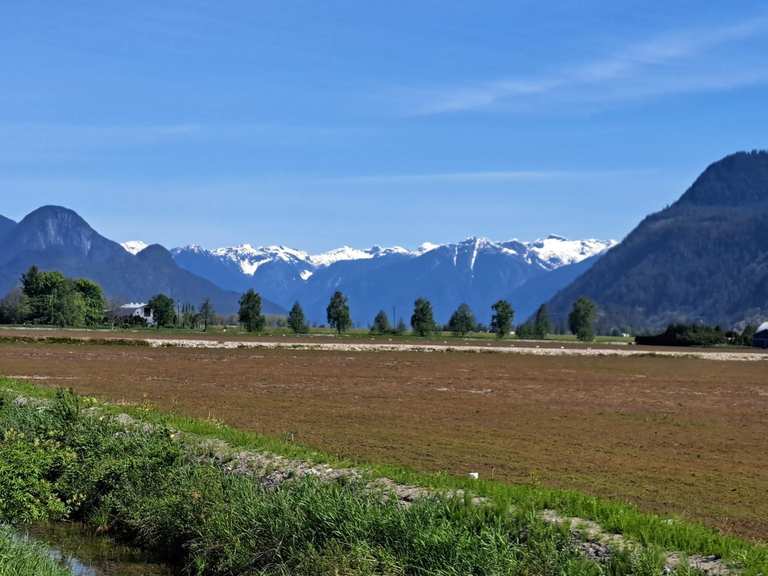 Pitt Meadows landscape and mountains, British Columbia