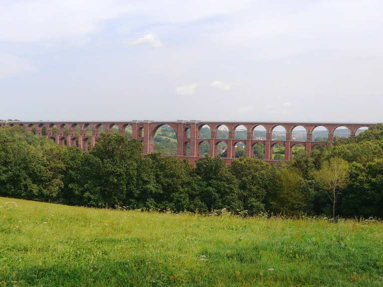 göltschtalbrücke zu käppels teichen mit dem fahrrad