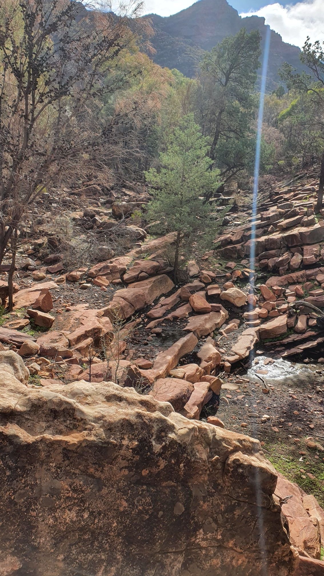 dry waterfall
