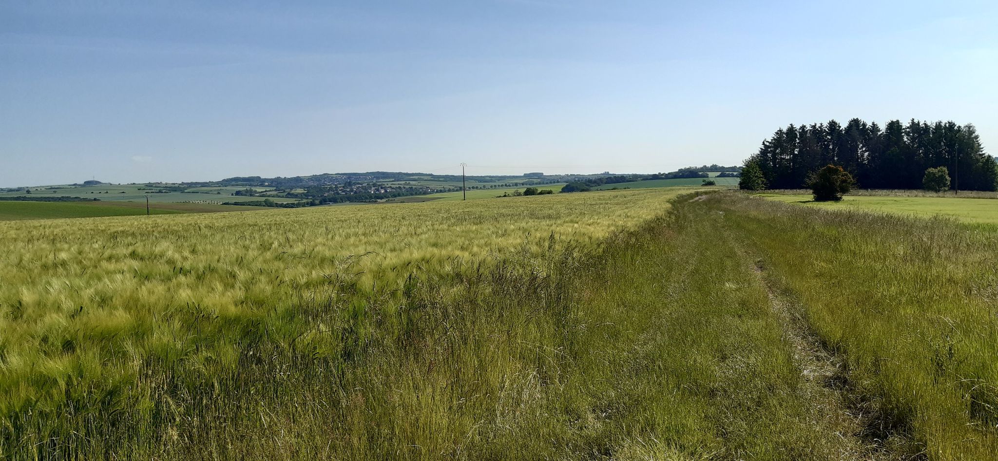 Aussicht nach Abfahrt nach Deutschland/ Kerlingen