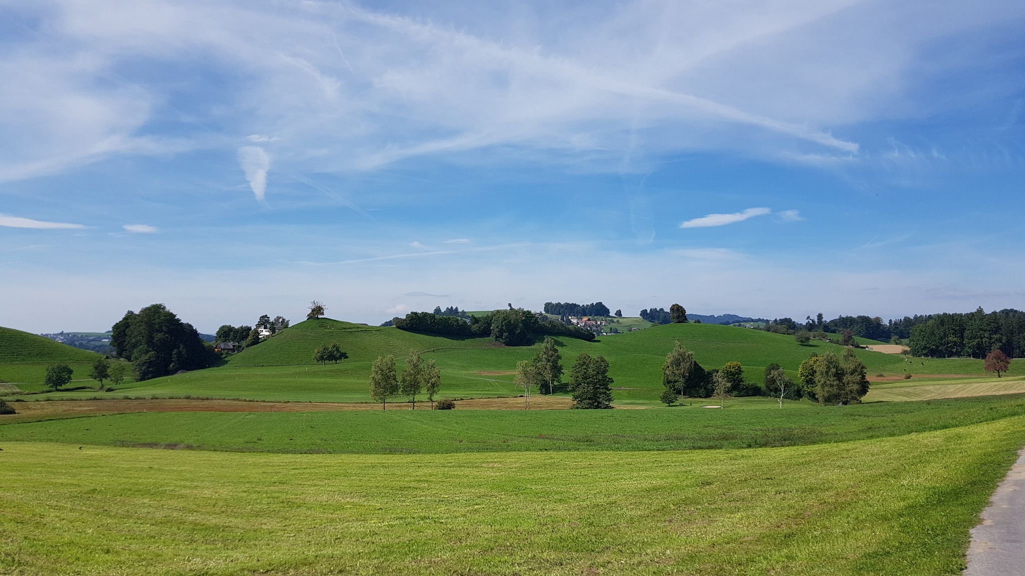 Dorf Hirzel in Sicht.