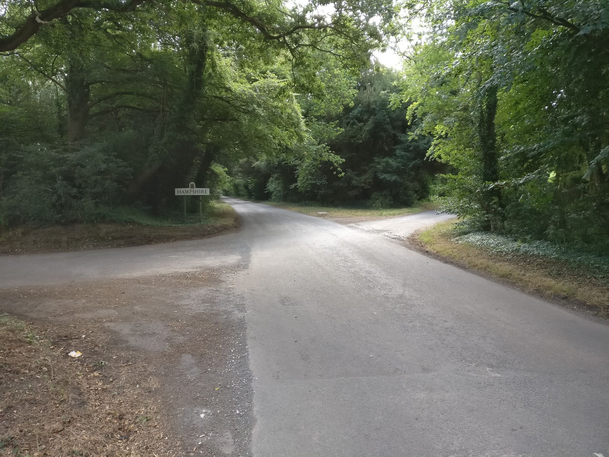 just into Hampshire