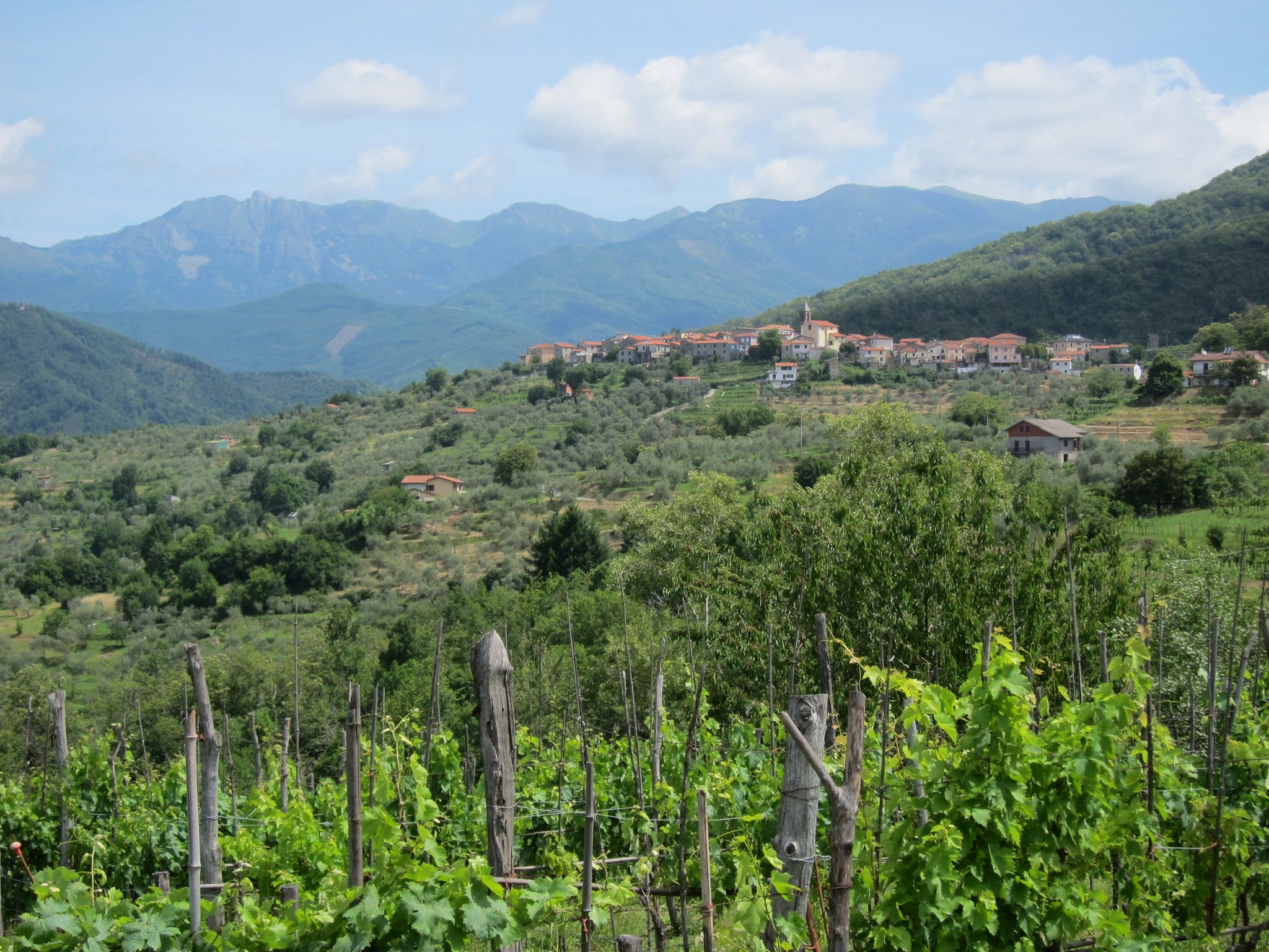 Casciana, links dahinter der Gendarme della Nuda (1872 m), der bereits im Apennin liegt