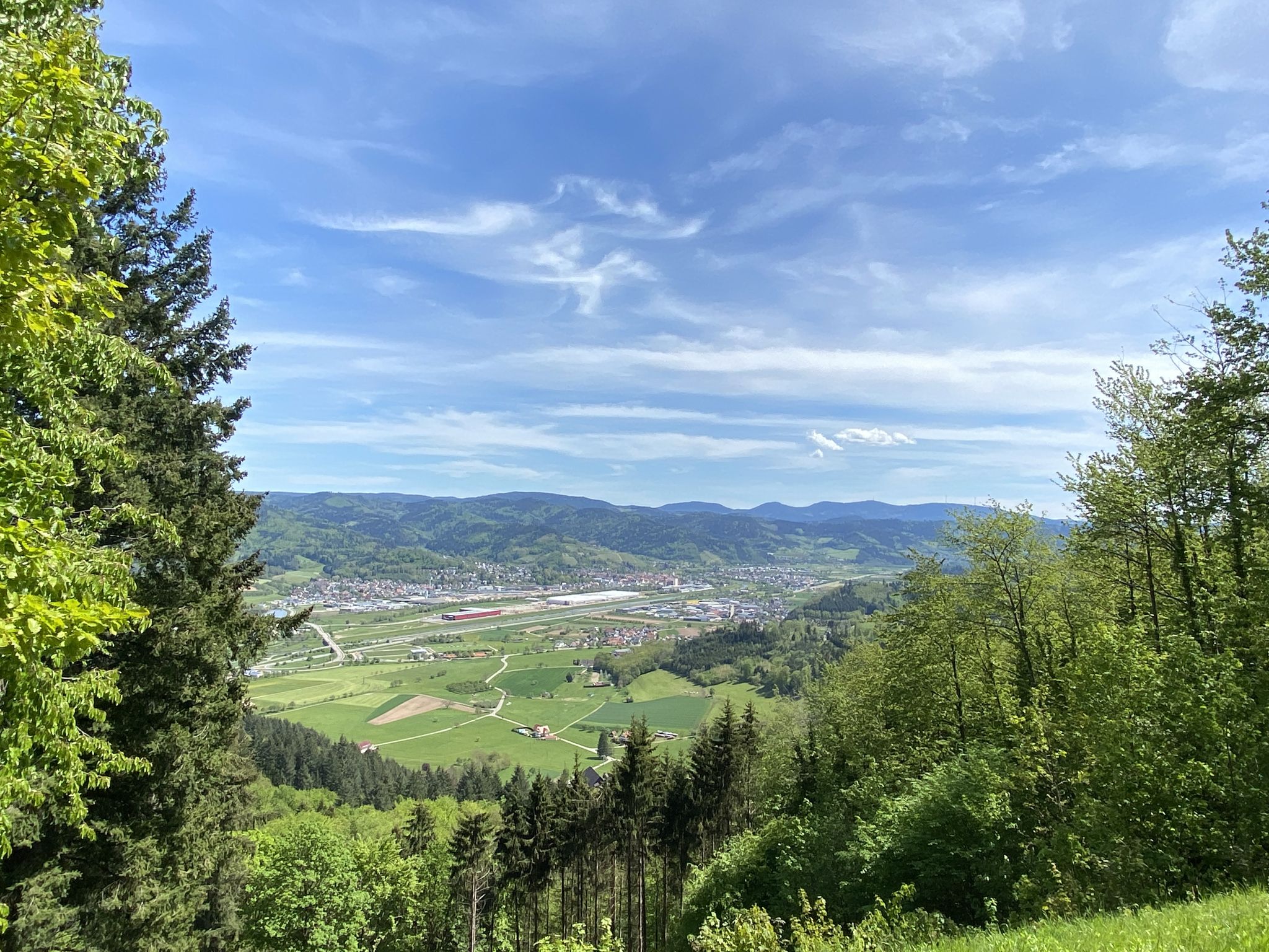 Blick ins Kinzigtal nach Gengenbach.