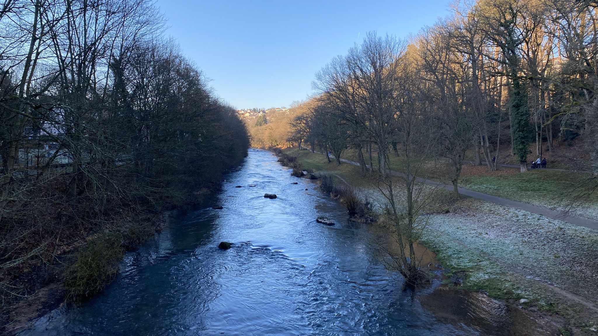Blick vom Davossteg auf die Nagold.