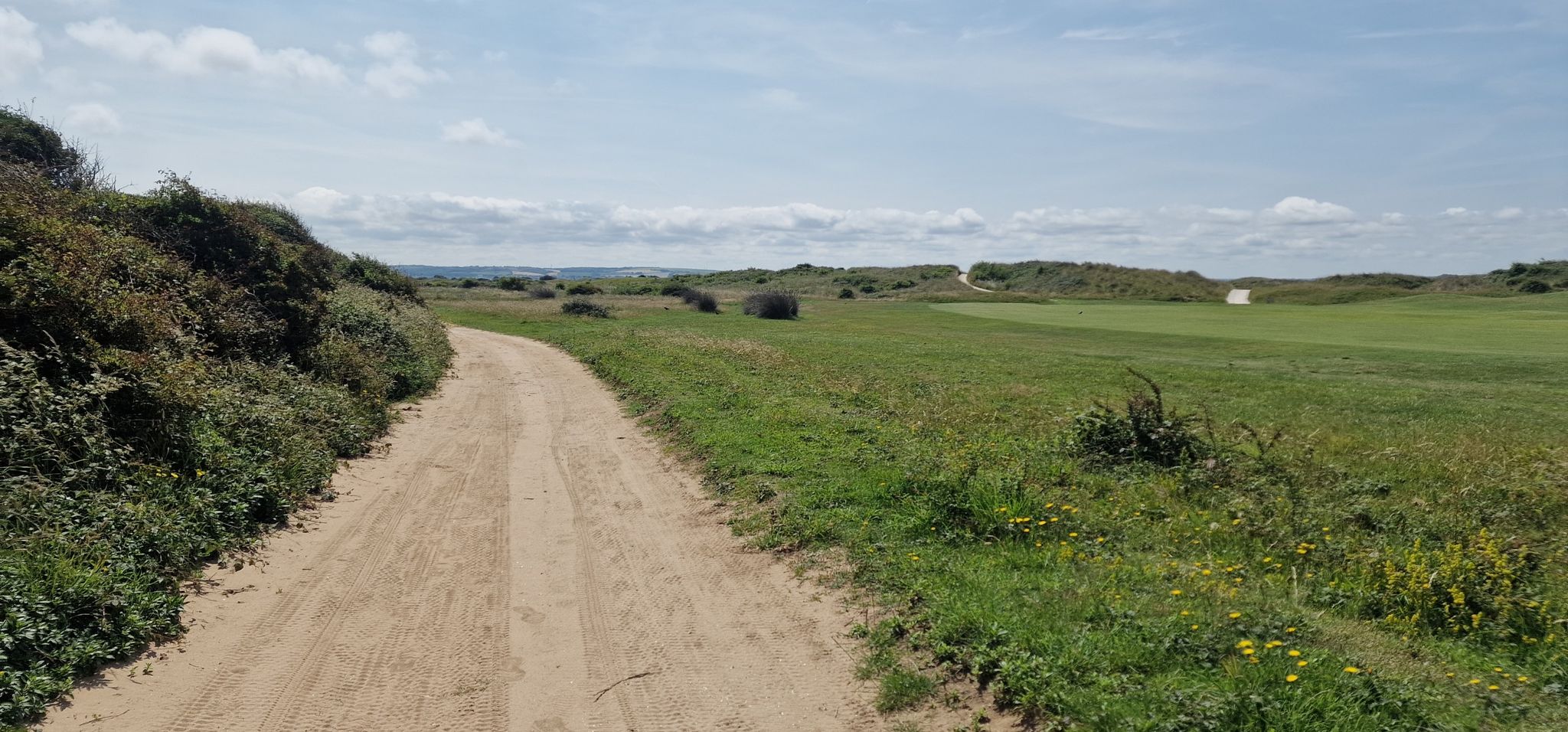 beside the 16th fairway at saunton golf club