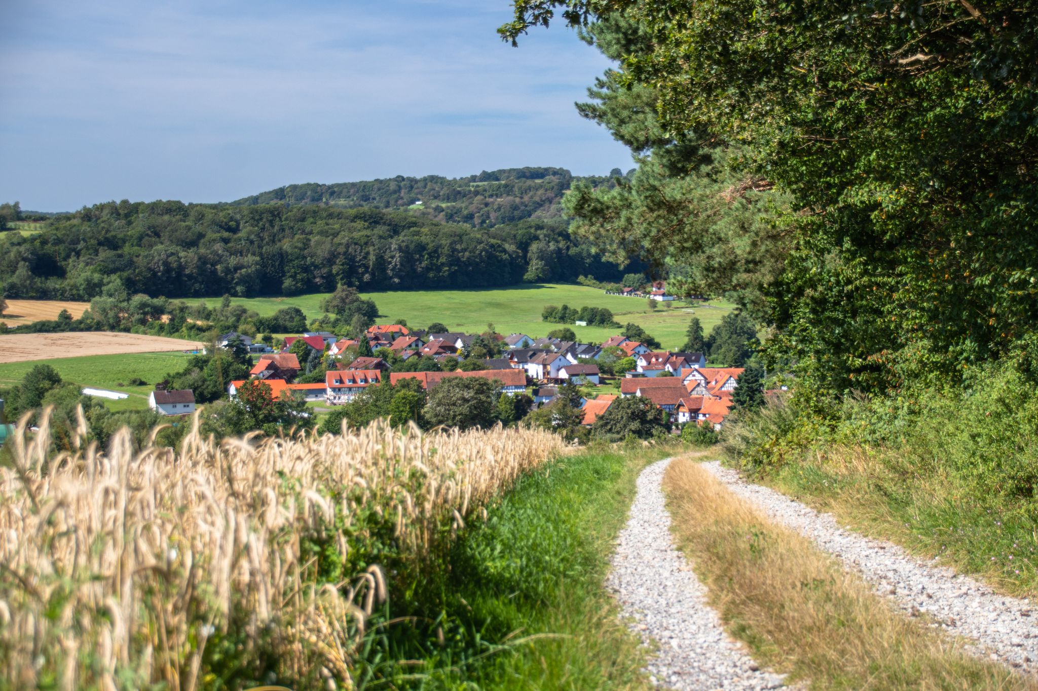 Hier bietet sich mir ein Blick nach Schletzenhausen