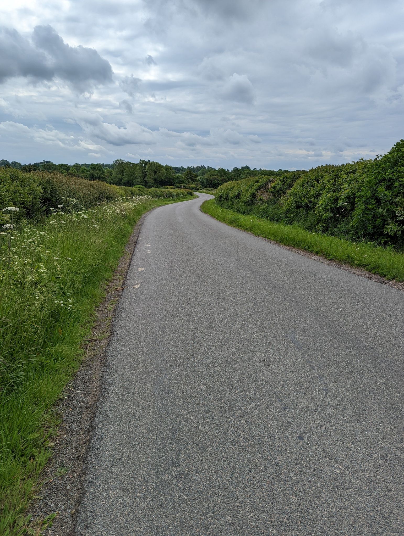 Heading towards gloomy clouds on Ashby Road