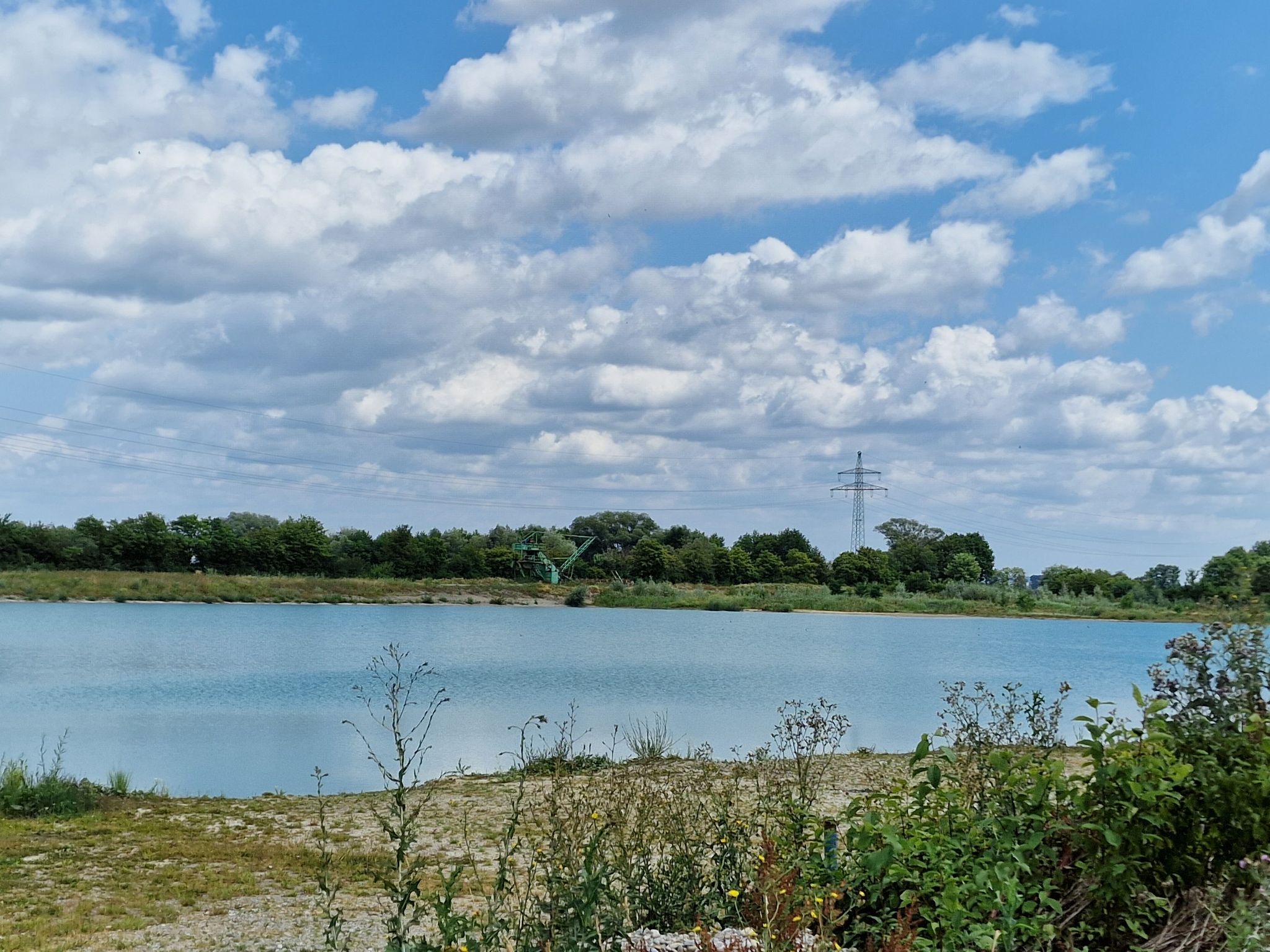 Förderband an Baggersee