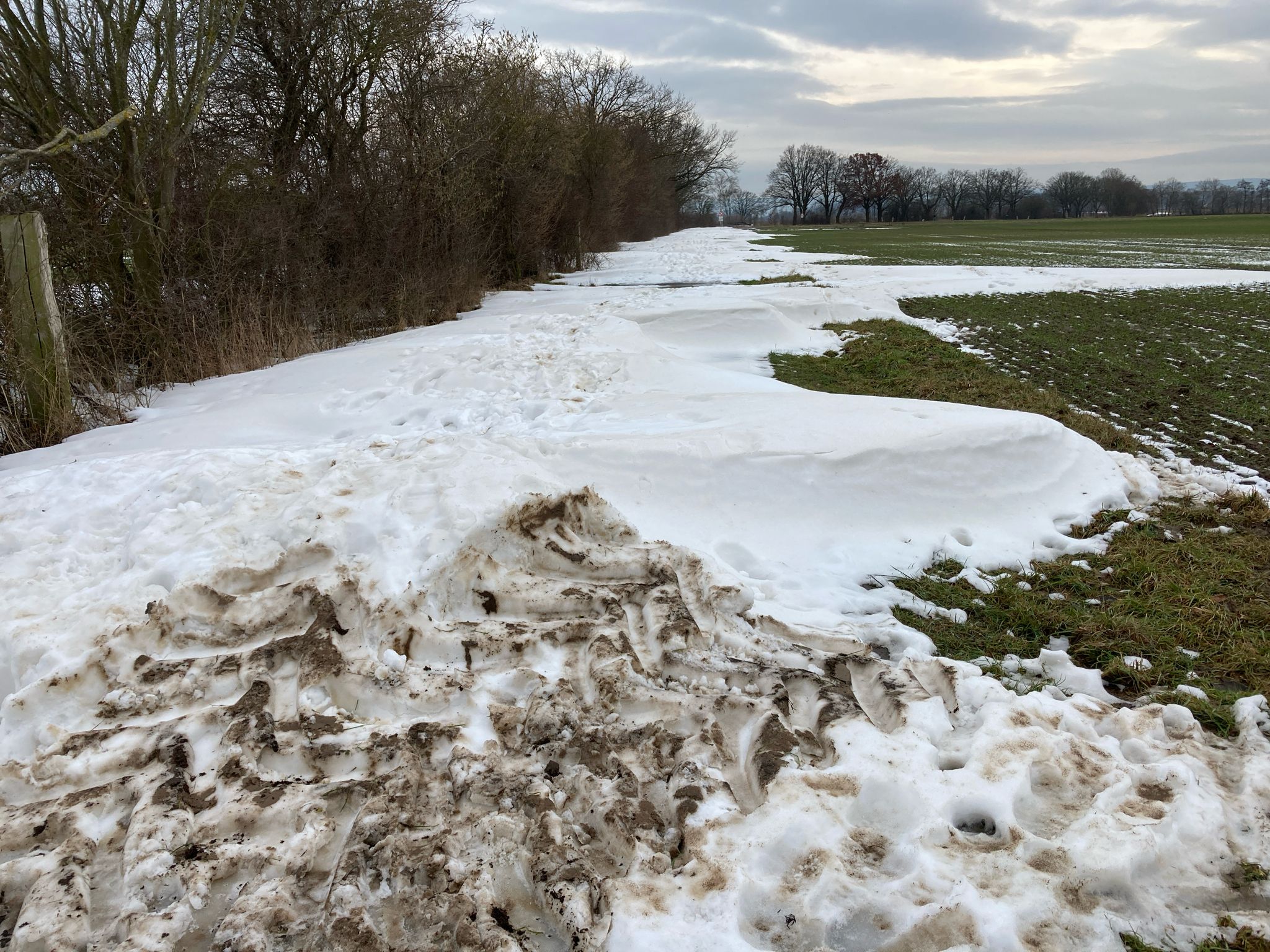 Umkehren hinter Almhorst wegen extremer Schneewehen