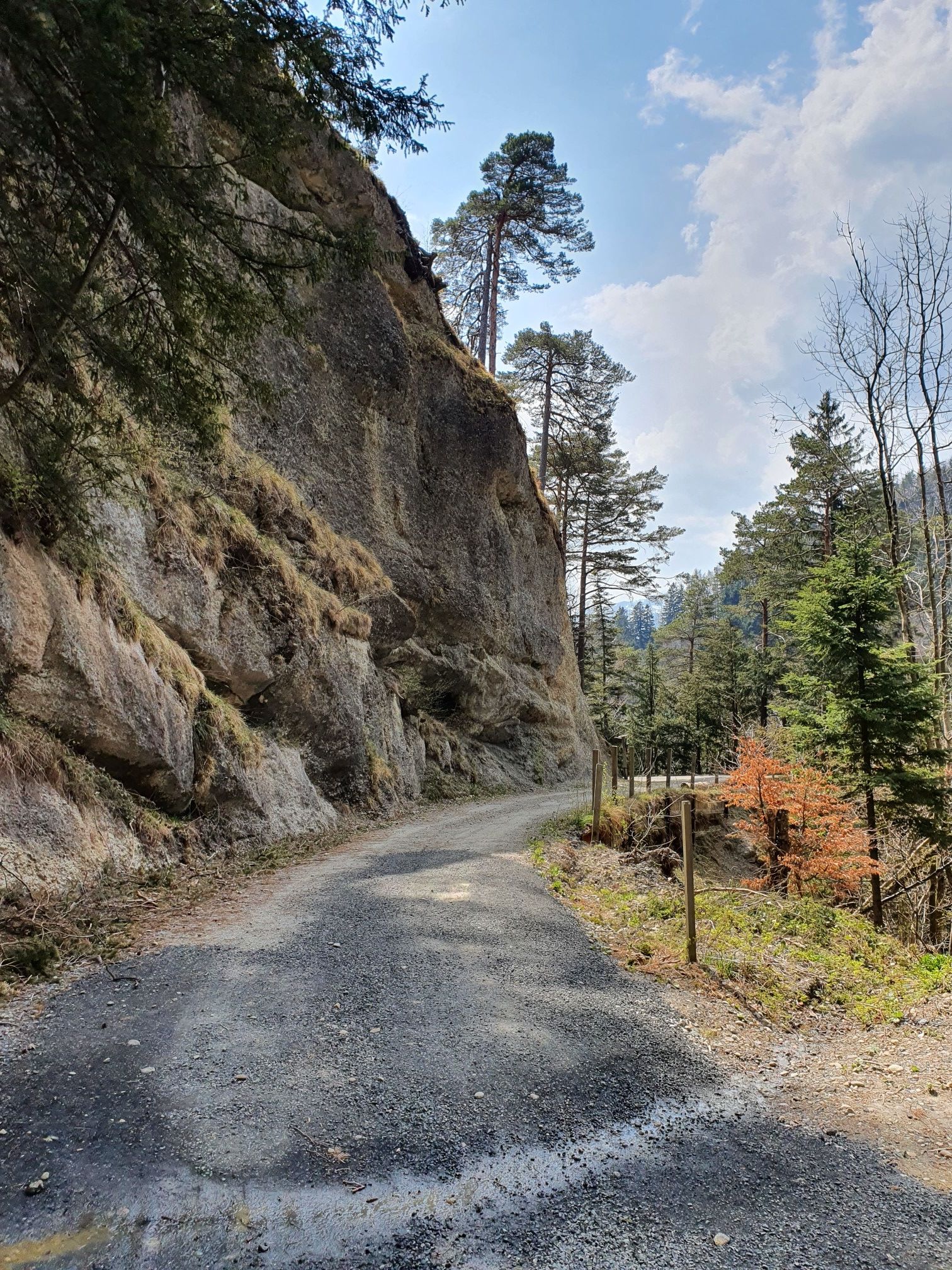 eindrückliche hohe Felswand