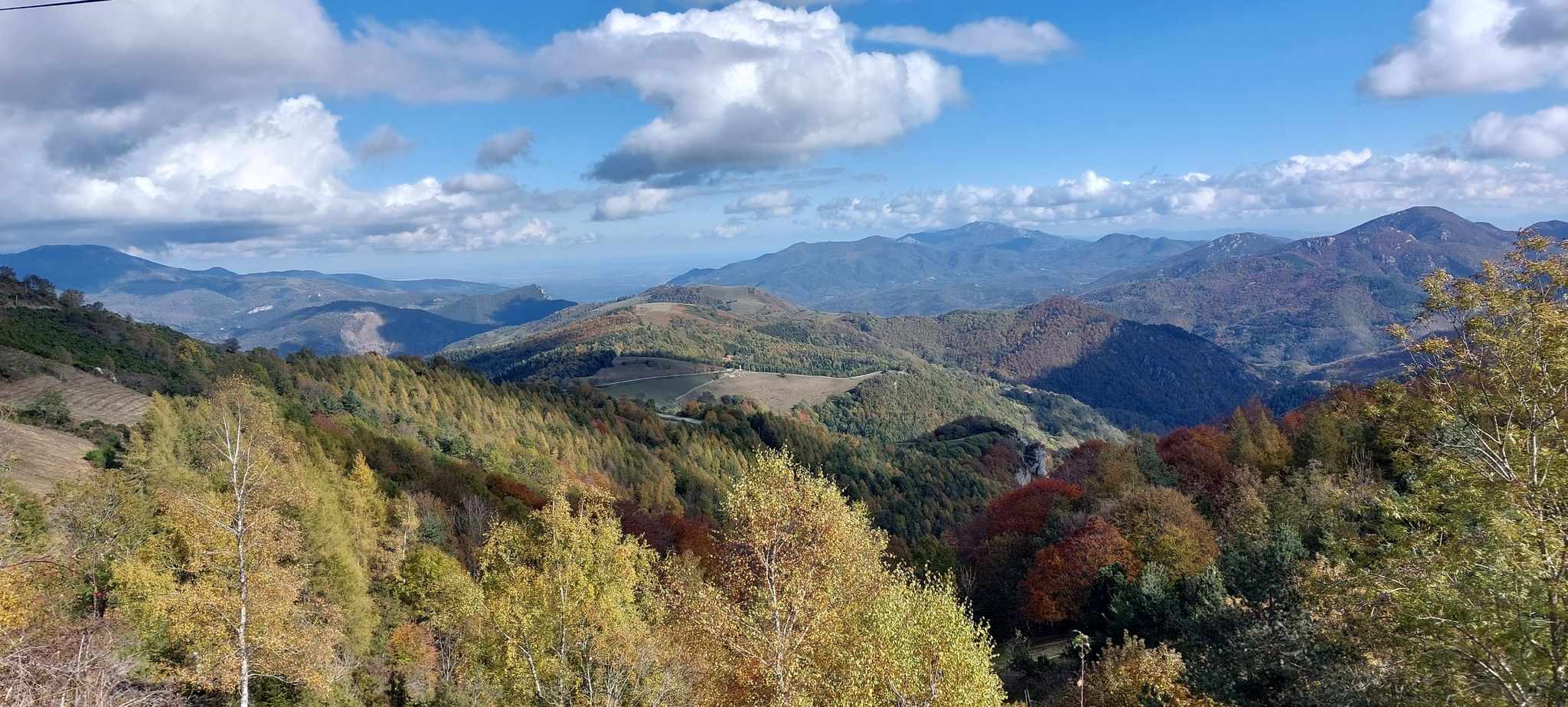 Panoramablick nach Frankreich bis zum Meer