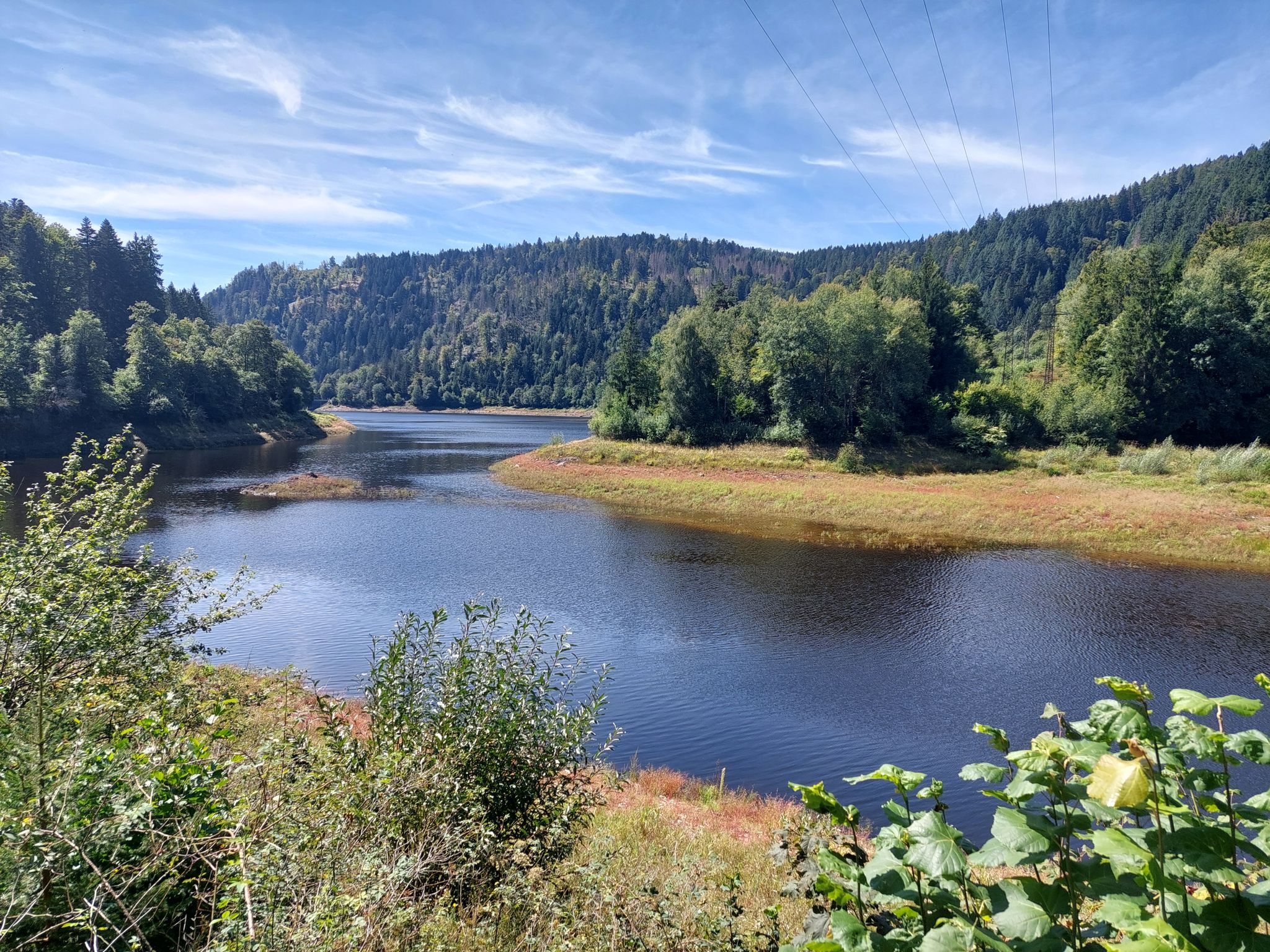 L154, Albstraße hinter St. Blasien, Albzufluß zum Stausee