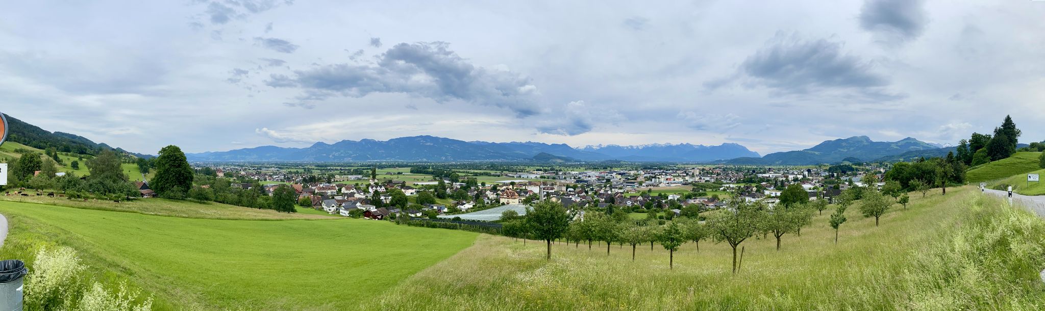 Aussicht auf Oberlüchingen und Altstätten