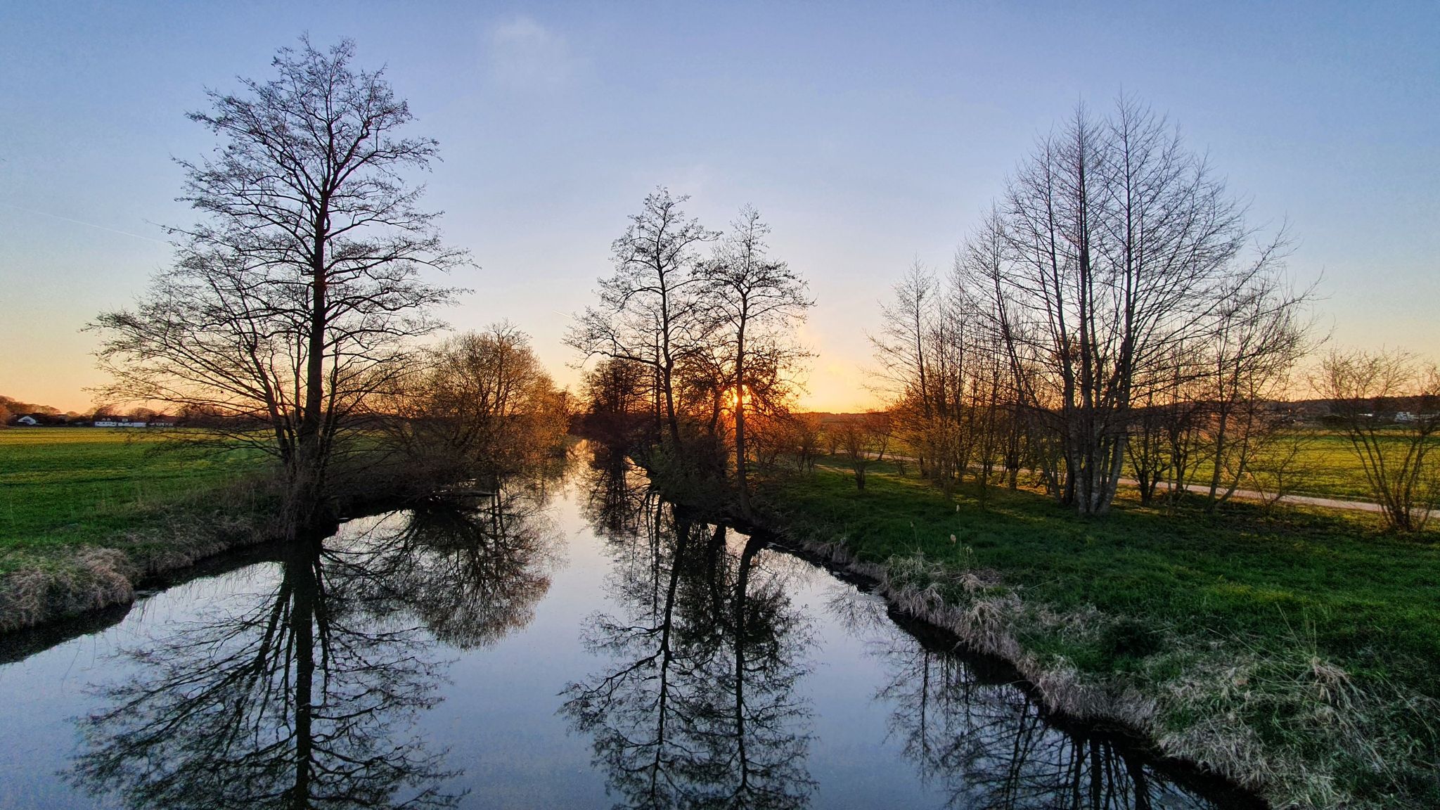 Sonnenuntergang an der Glonn