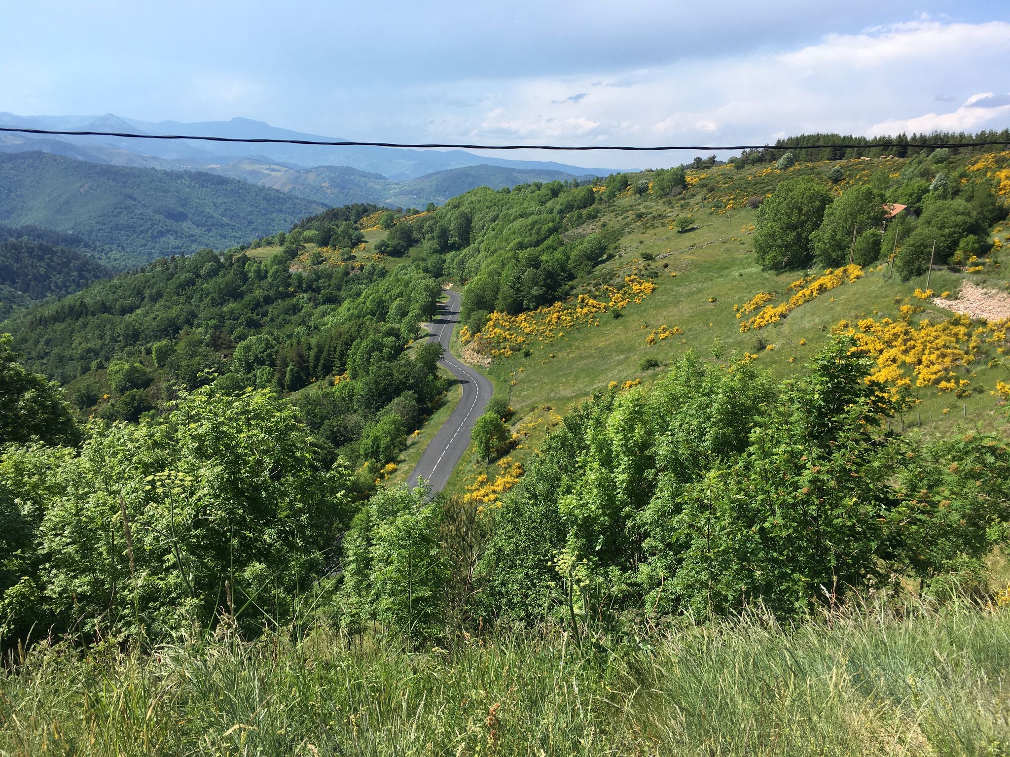 Road from Mézilhac to Le Cheylard.