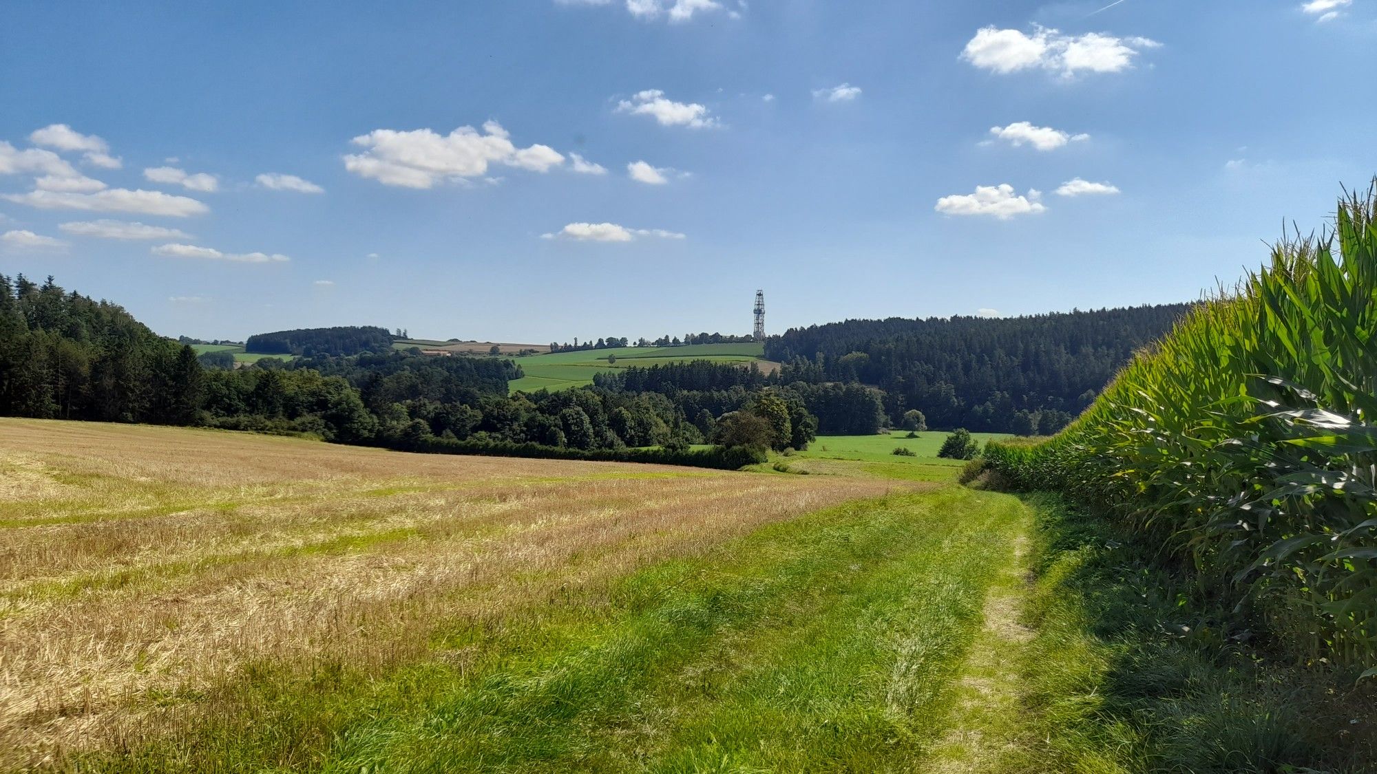 KTB Bohrturm über Fichtelnaabtal