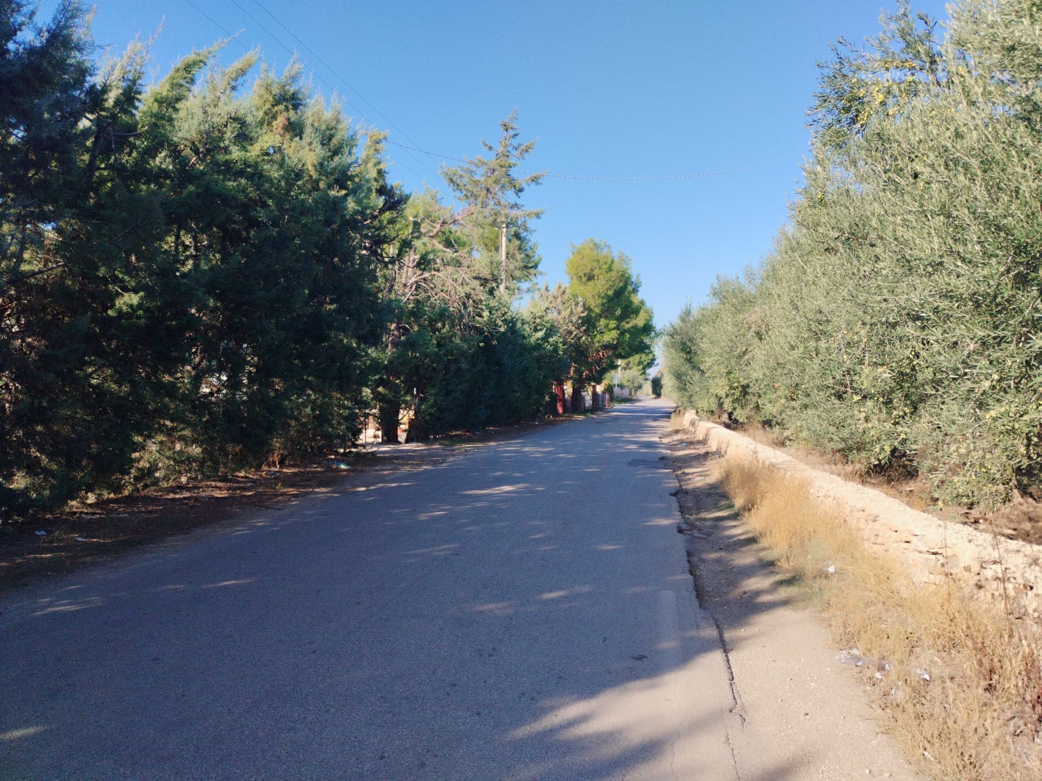 typische kleine Straße in Apulien