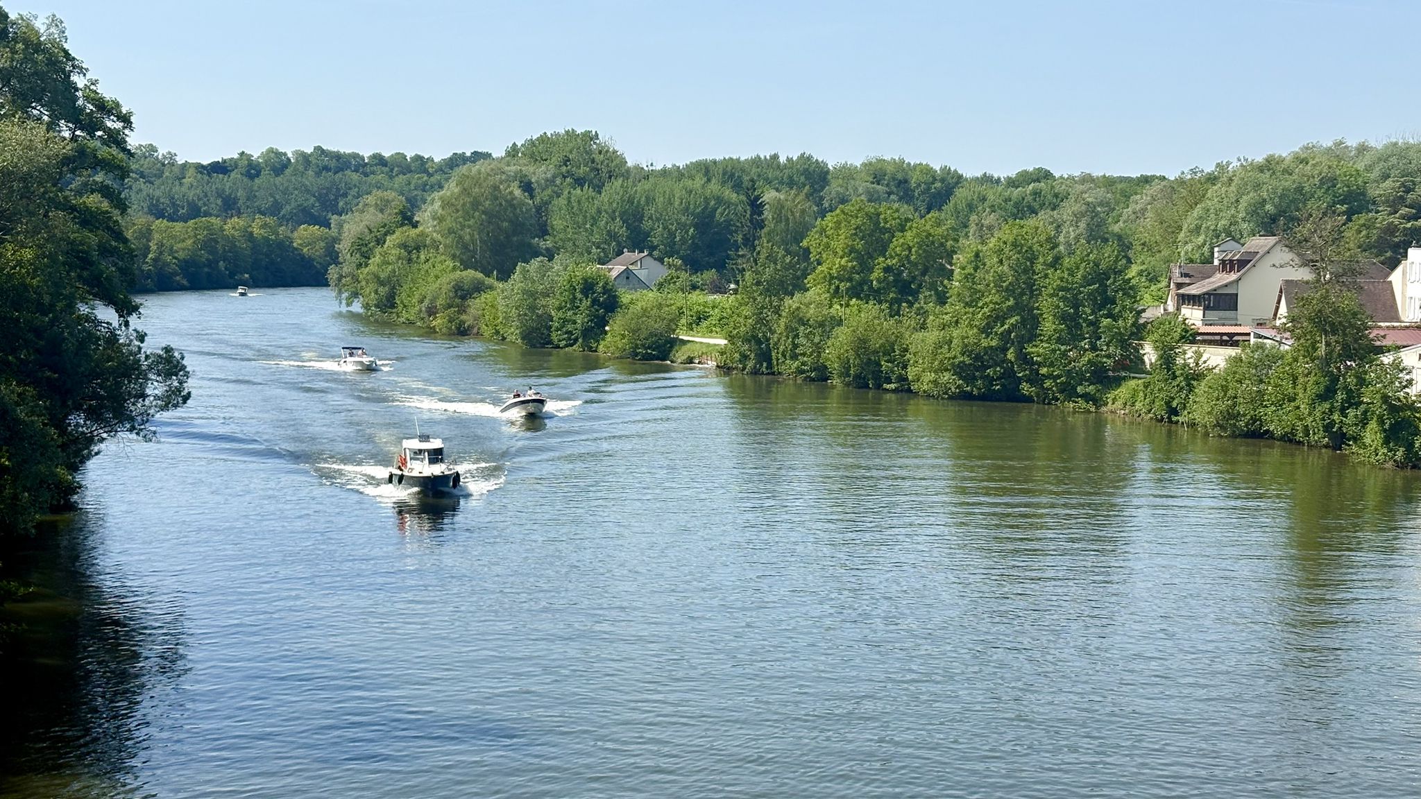 L'Oise vue du pont de St Leu