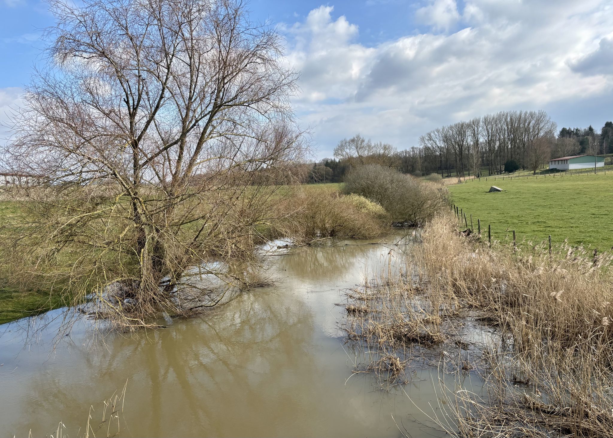 La rivière Albe qui déborde