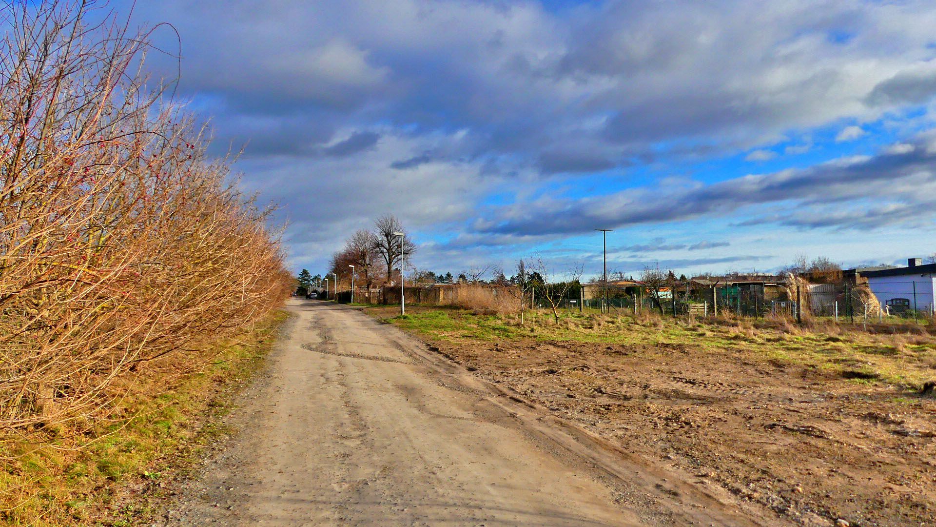 die Straße ist richtig schlecht