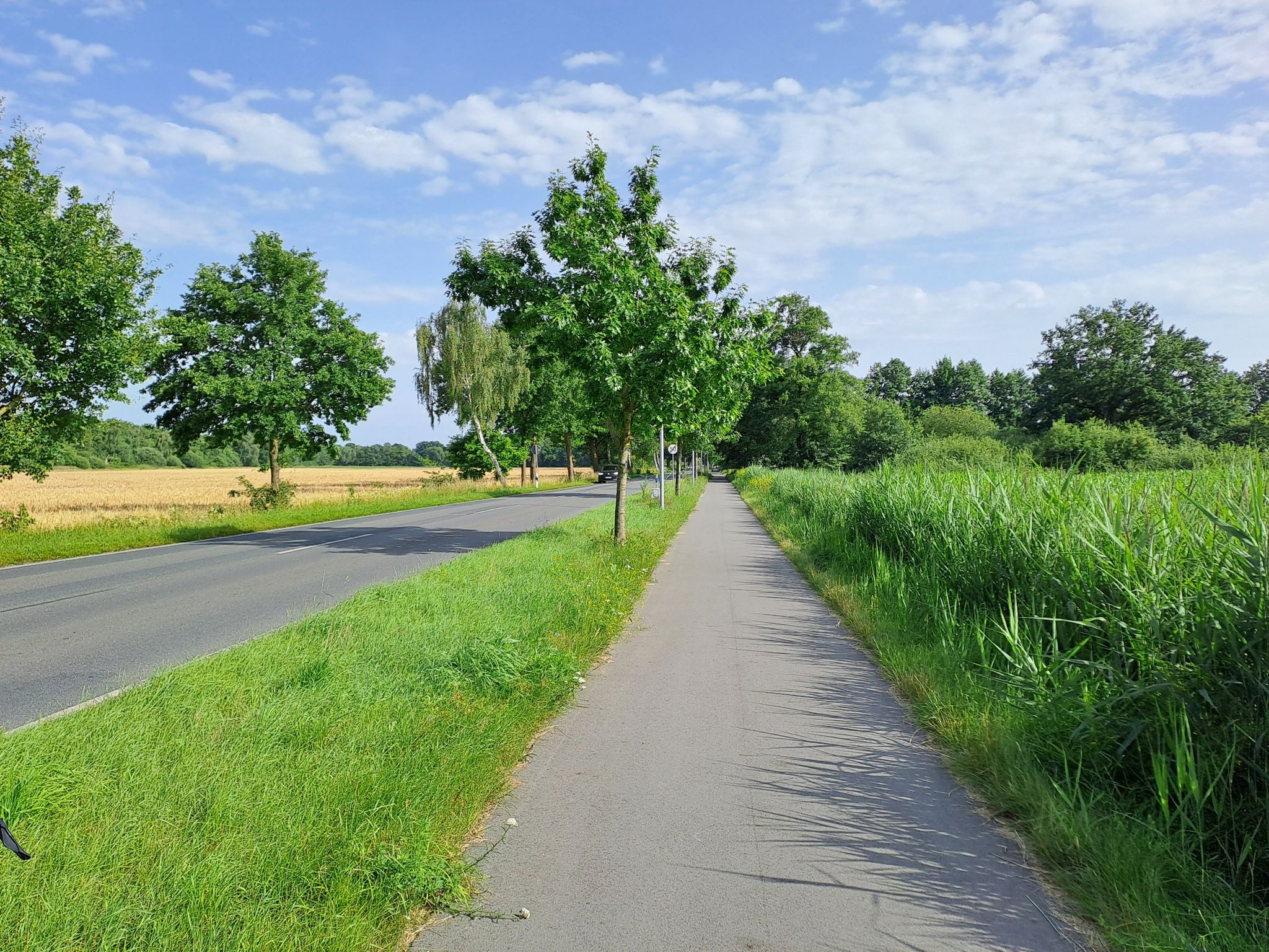 Radweg zum Freibad