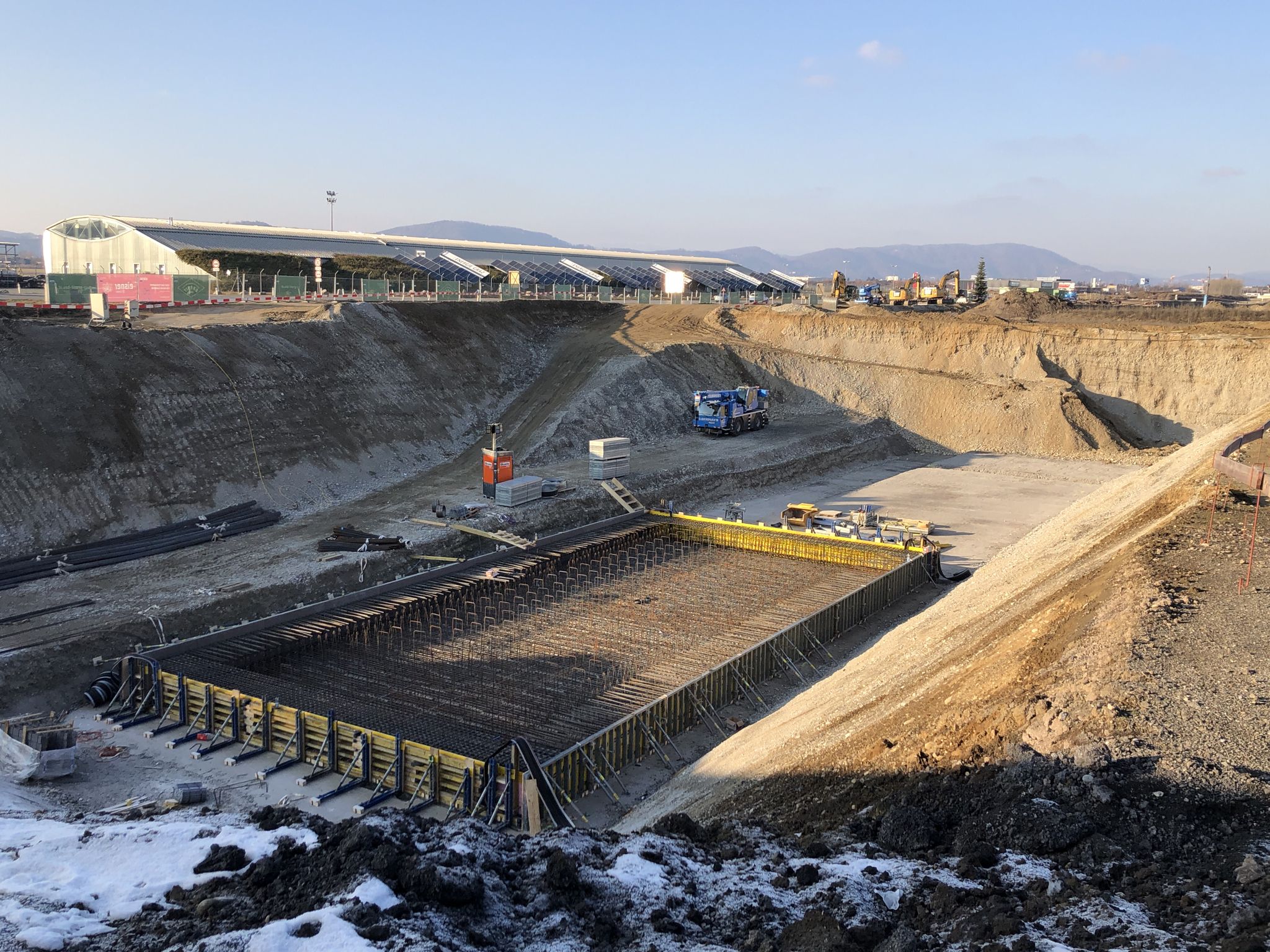 Baustelle „Koralmbahn“ am Flughafen 