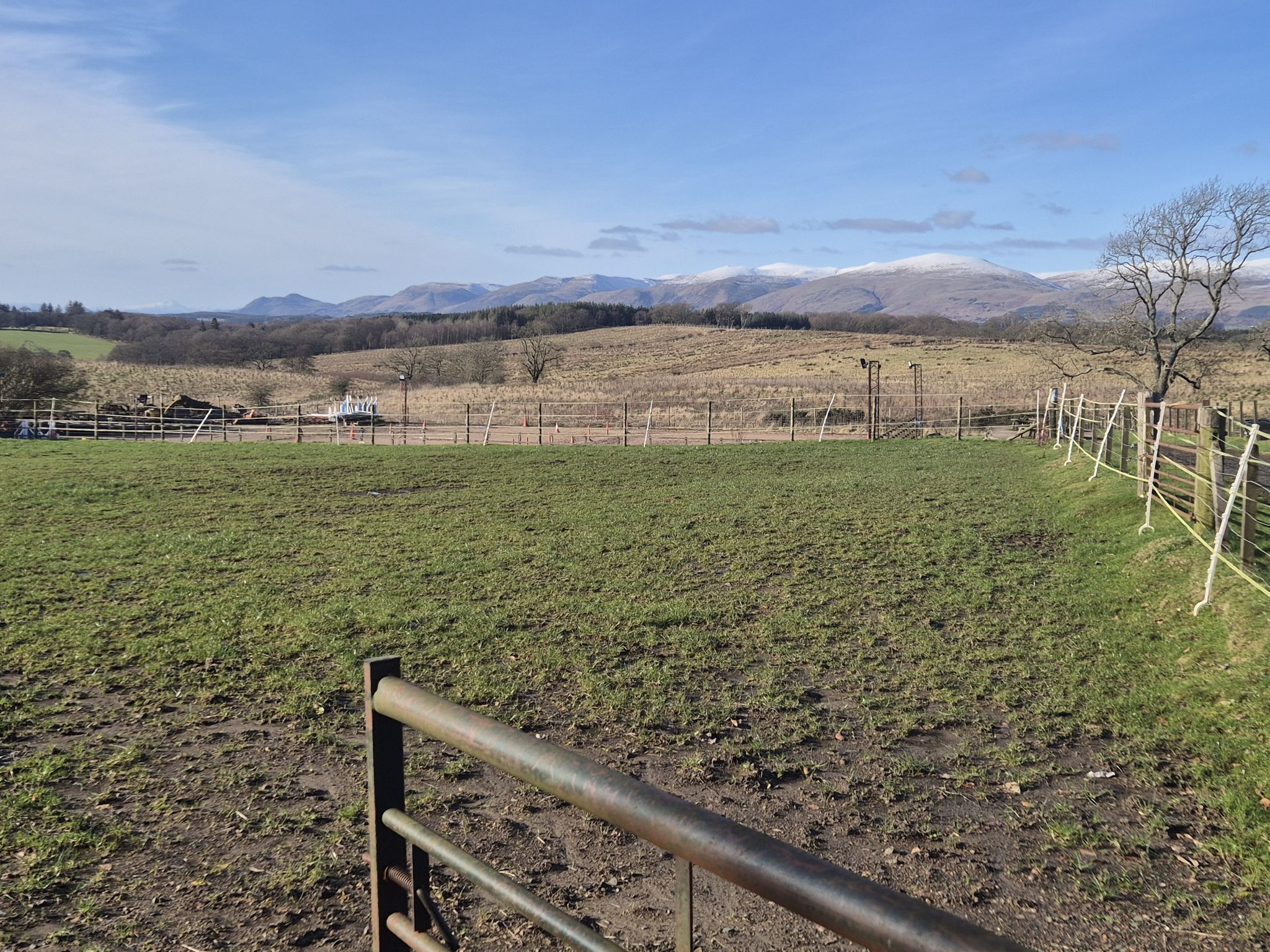 the Snow Capped Ochils on a clear day