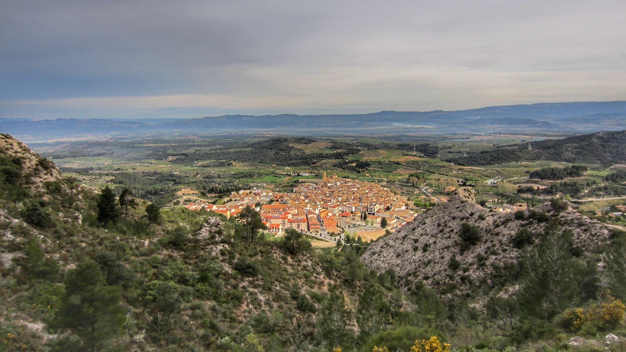Tivissa des de prop de les Coves de la Llena