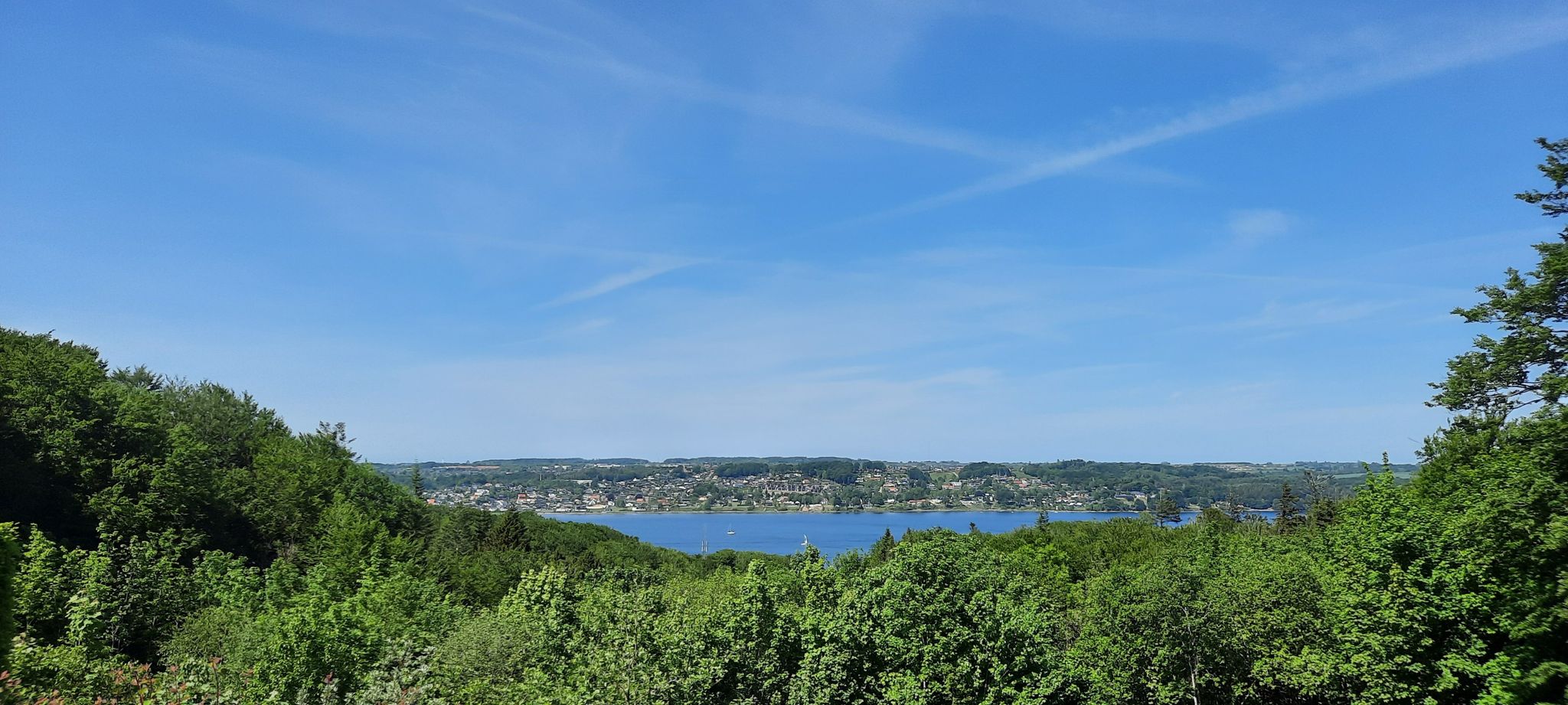 Aussicht vom Munkebjerg Hotel auf den Fjord