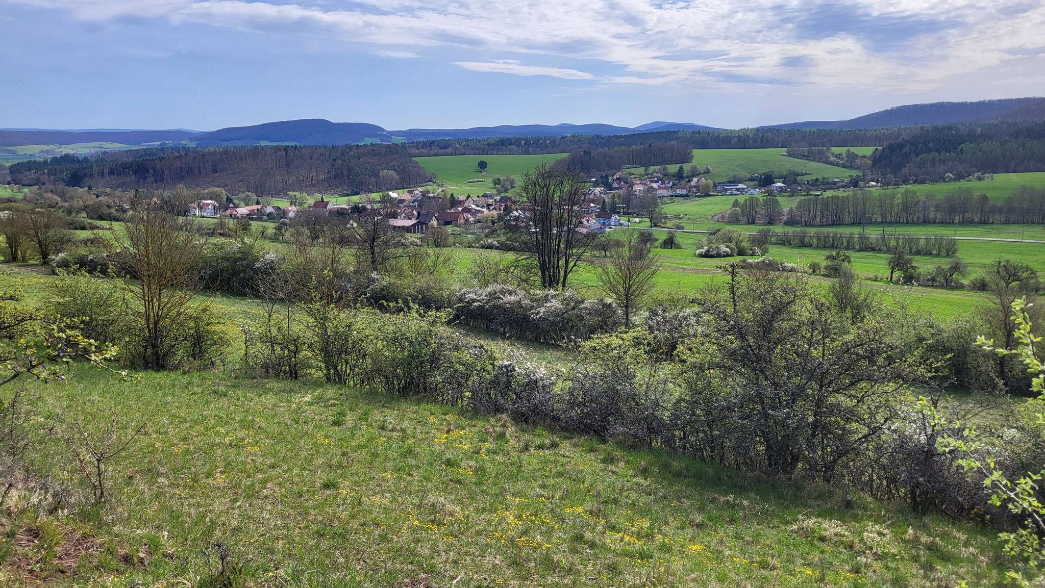 Blick vom Fritzenberg zurück auf Bauerbach