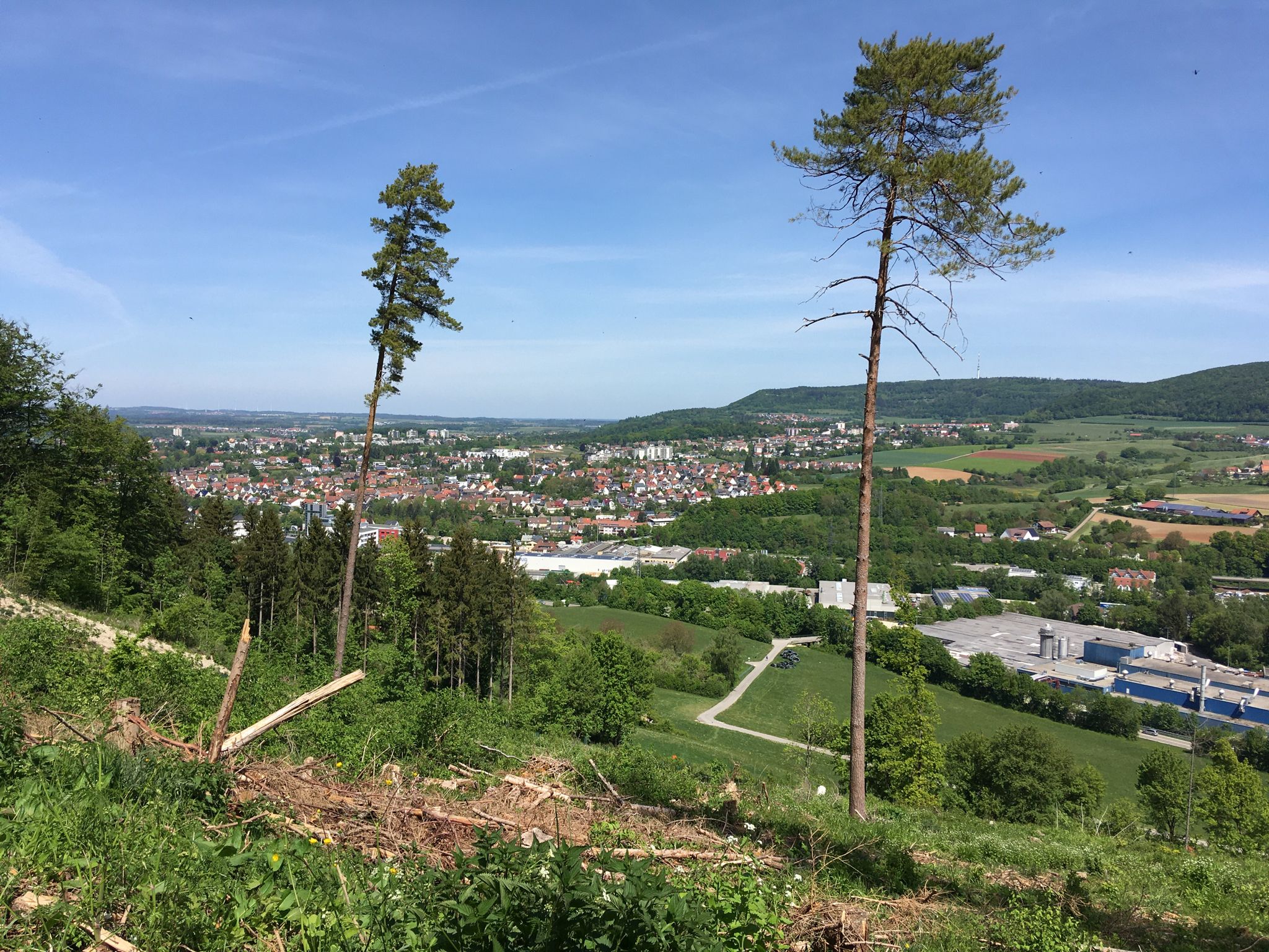 Und unterhalb liegt Aalen.